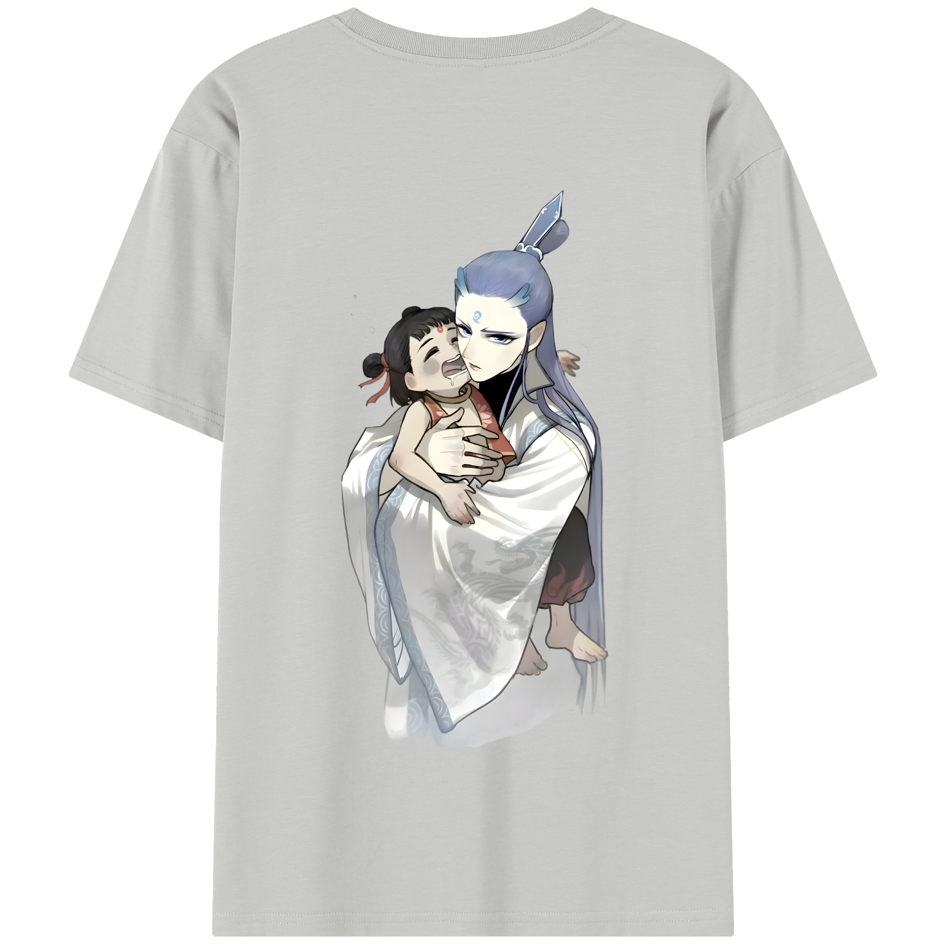 （画像用） Ne Zha 2 ナタ 魔童の大暴れ 綿100％半袖Tシャツ（背面プリント）