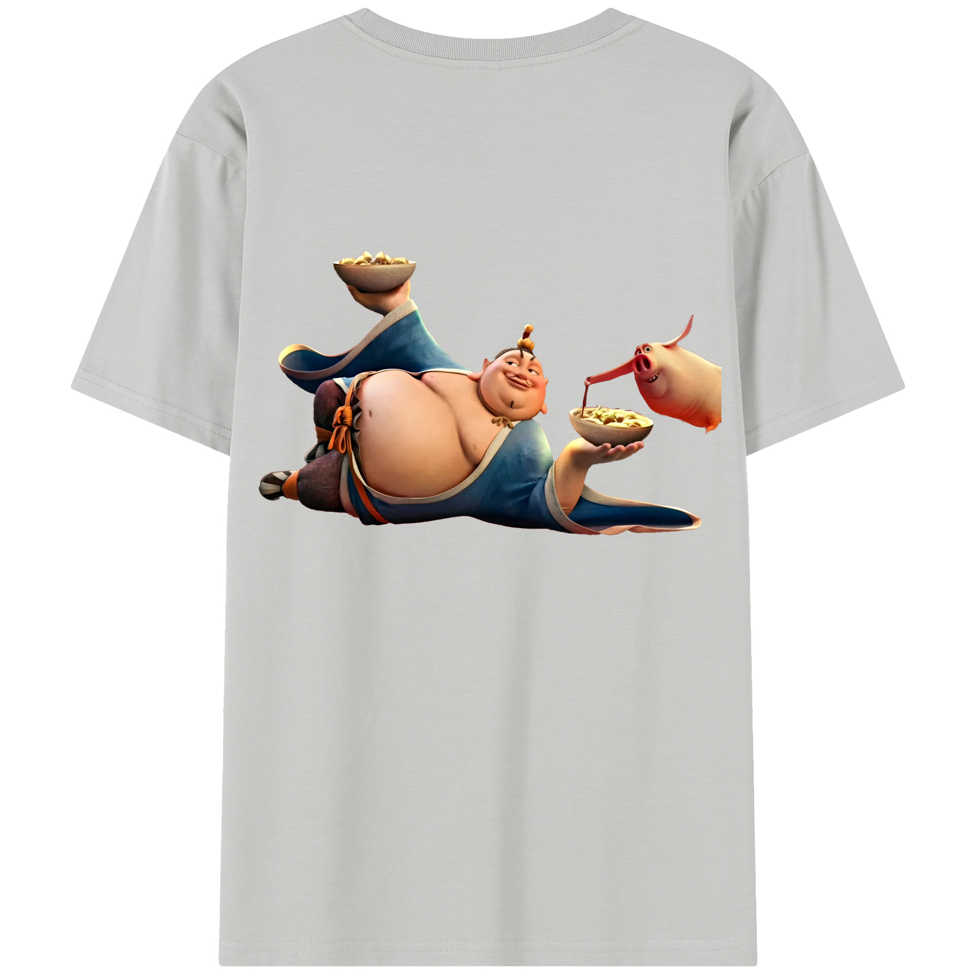 （画像用） Ne Zha 2 ナタ 魔童の大暴れ 綿100％半袖Tシャツ（背面プリント）