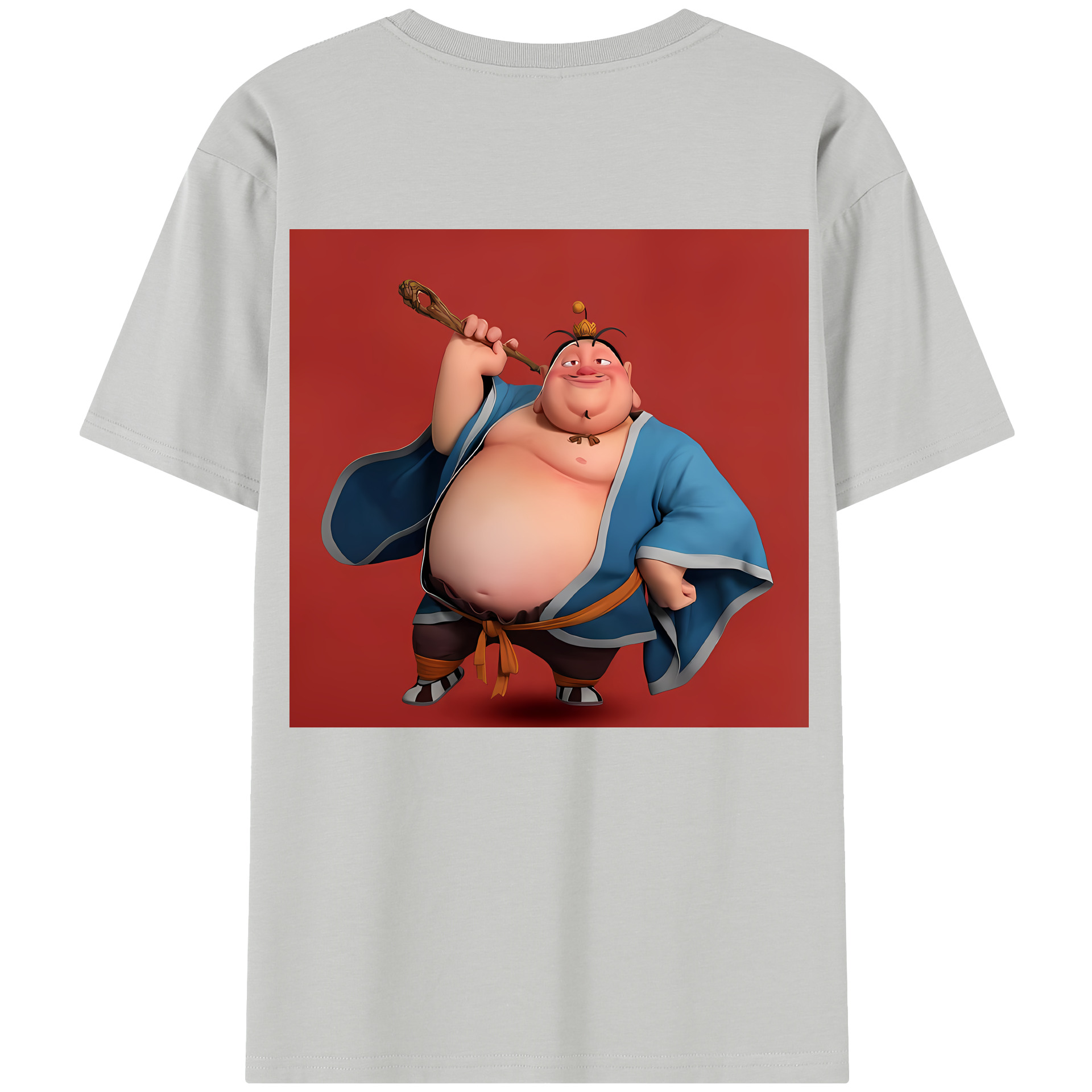 （画像用） Ne Zha 2 ナタ 魔童の大暴れ 綿100％半袖Tシャツ（背面プリント）
