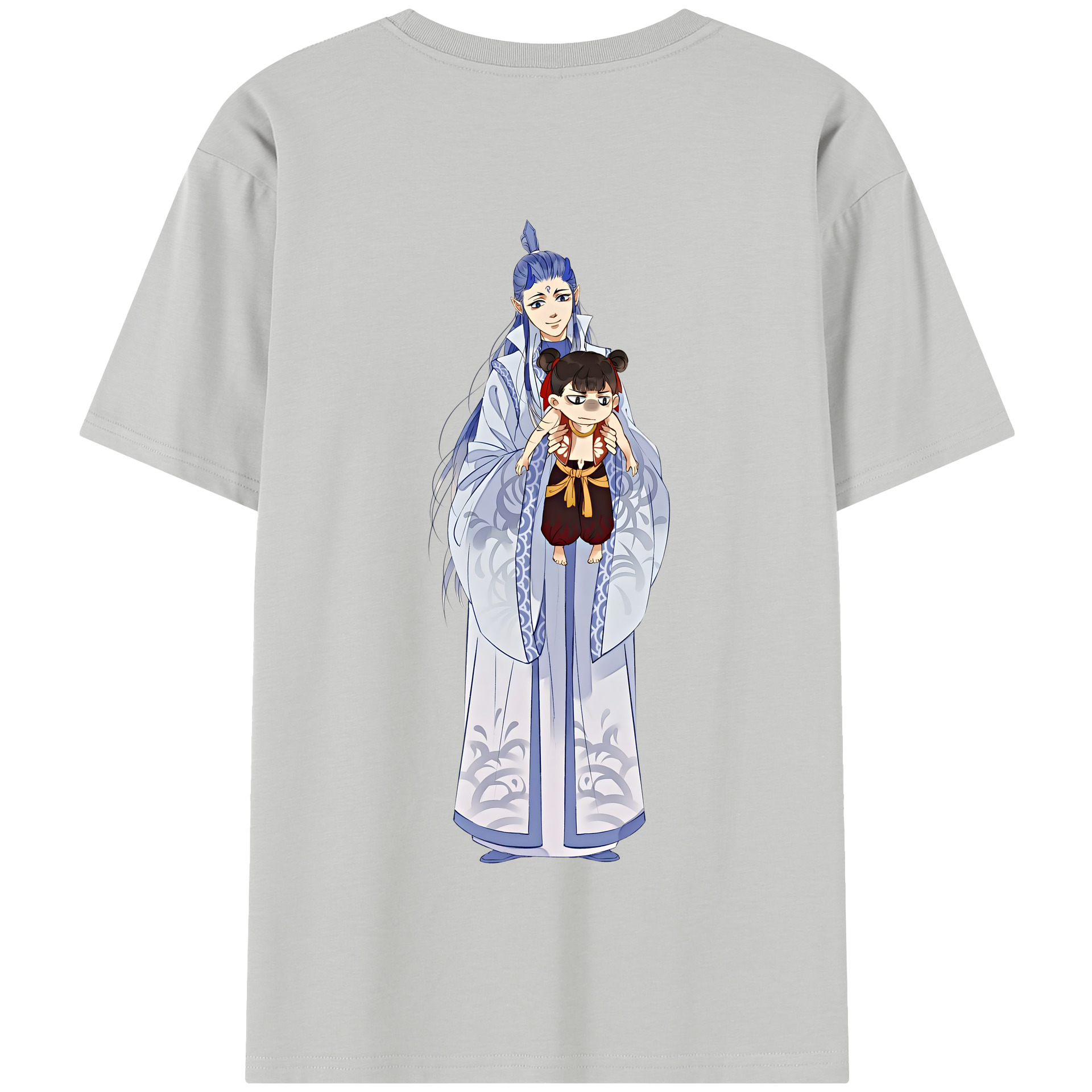 （画像用） Ne Zha 2 ナタ 魔童の大暴れ 綿100％半袖Tシャツ（背面プリント）