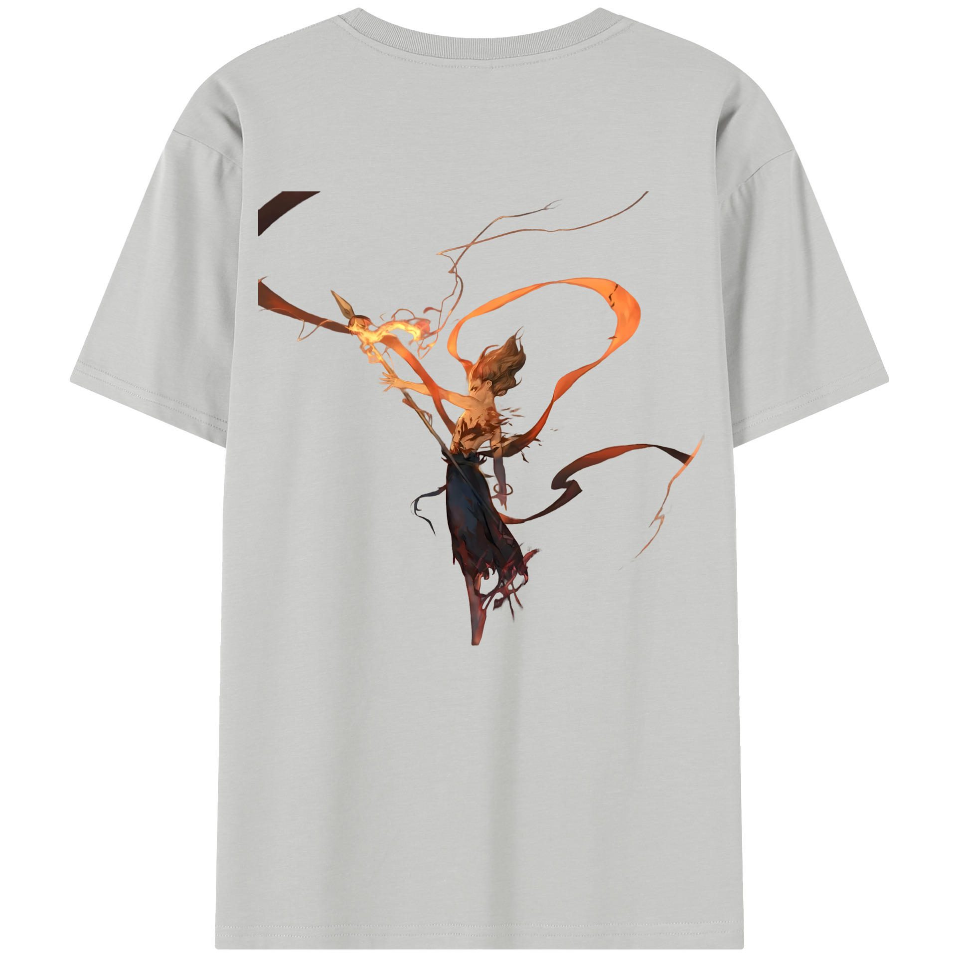 （画像用） Ne Zha 2 ナタ 魔童の大暴れ 綿100％半袖Tシャツ（背面プリント）