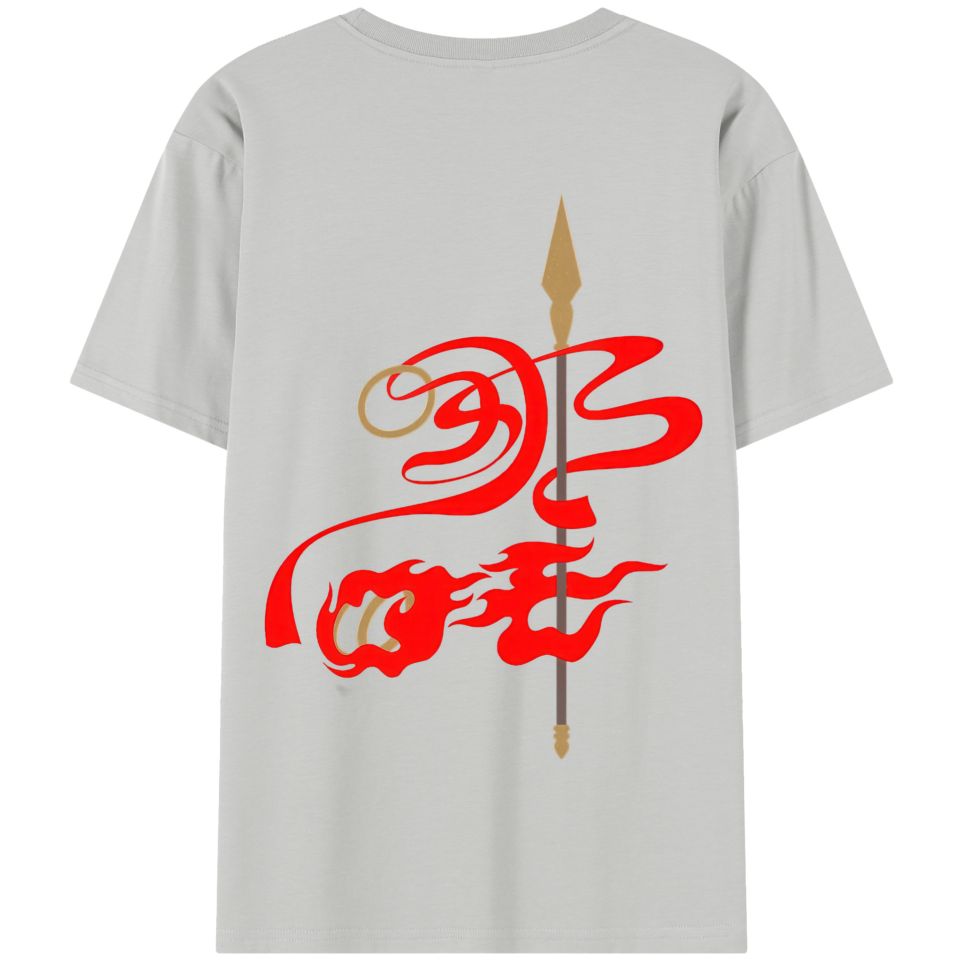 （画像用） Ne Zha 2 ナタ 魔童の大暴れ 綿100％半袖Tシャツ（背面プリント）