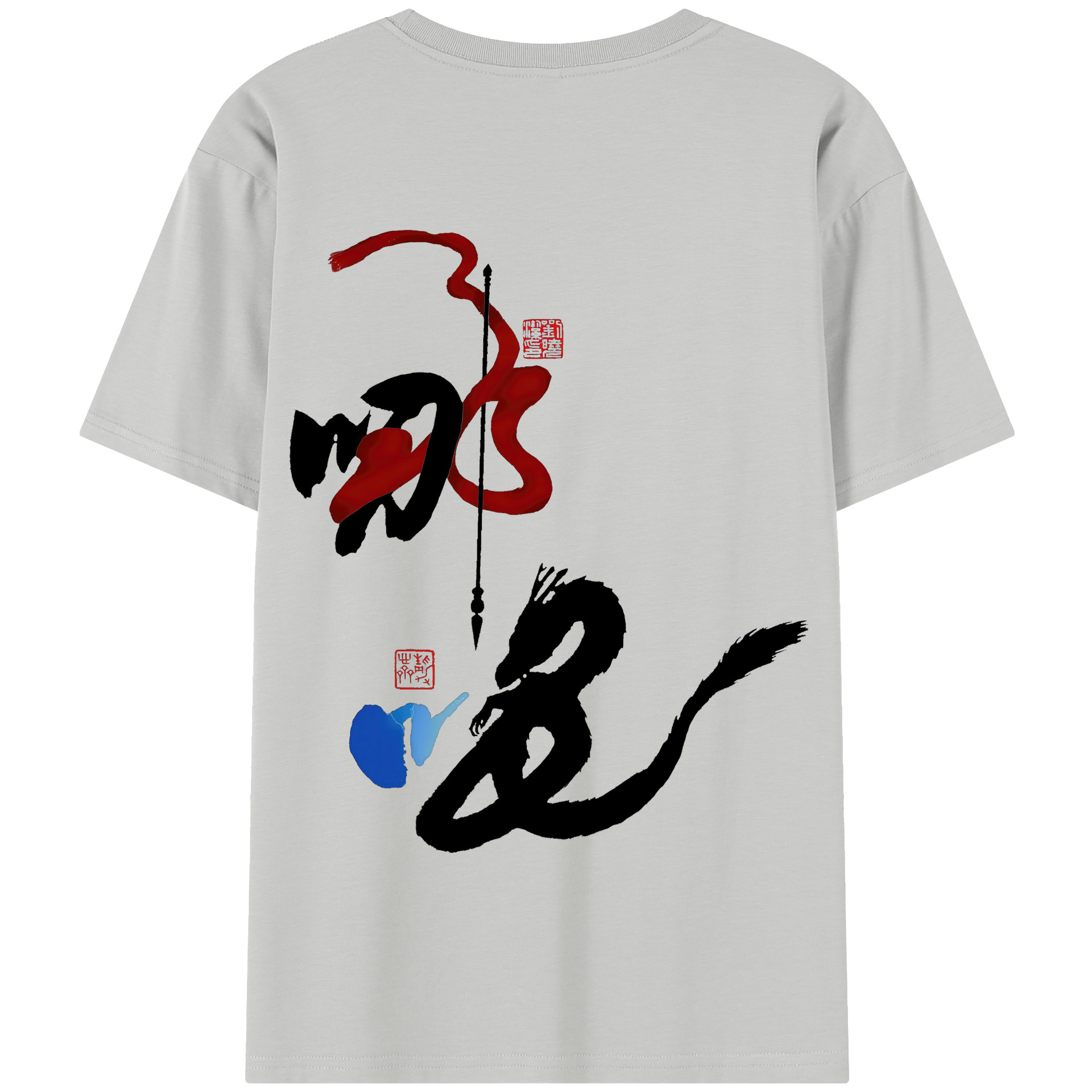 （画像用） Ne Zha 2 ナタ 魔童の大暴れ 綿100％半袖Tシャツ（背面プリント）