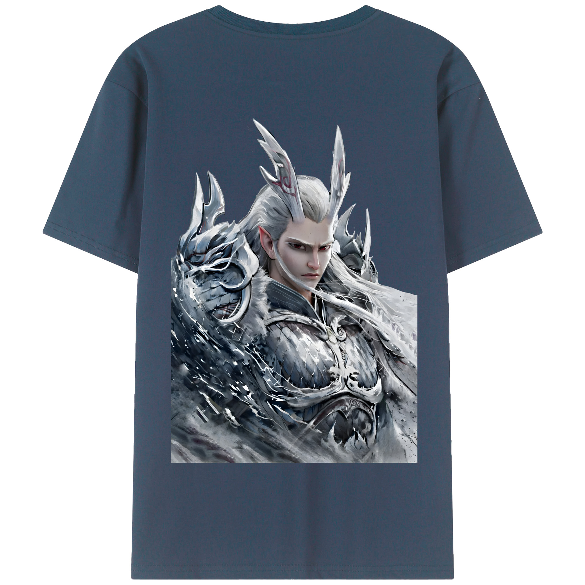 （画像用） Ne Zha 2 ナタ 魔童の大暴れ 綿100％半袖Tシャツ（背面プリント）