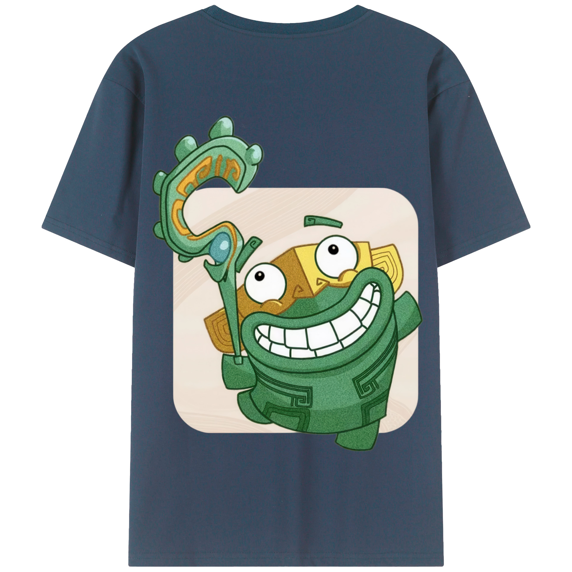 （画像用） Ne Zha 2 ナタ 魔童の大暴れ 綿100％半袖Tシャツ（背面プリント）