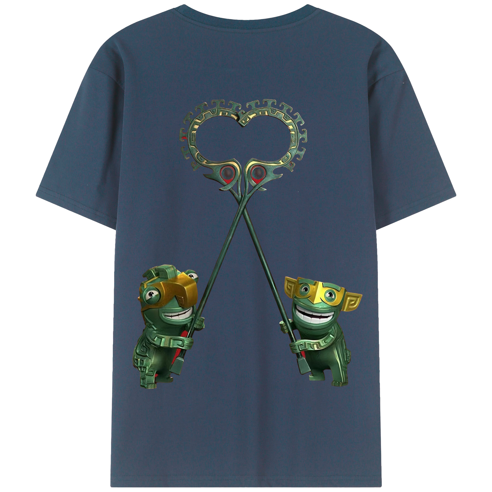 （画像用） Ne Zha 2 ナタ 魔童の大暴れ 綿100％半袖Tシャツ（背面プリント）