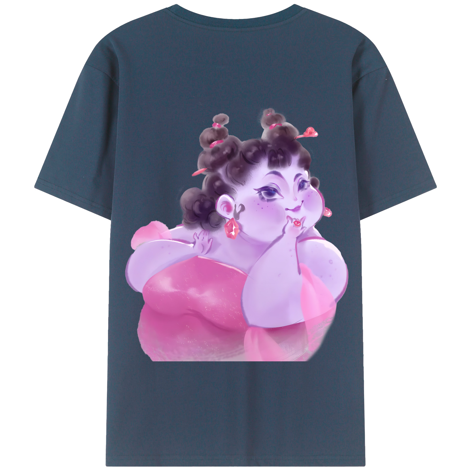 （画像用） Ne Zha 2 ナタ 魔童の大暴れ 綿100％半袖Tシャツ（背面プリント）