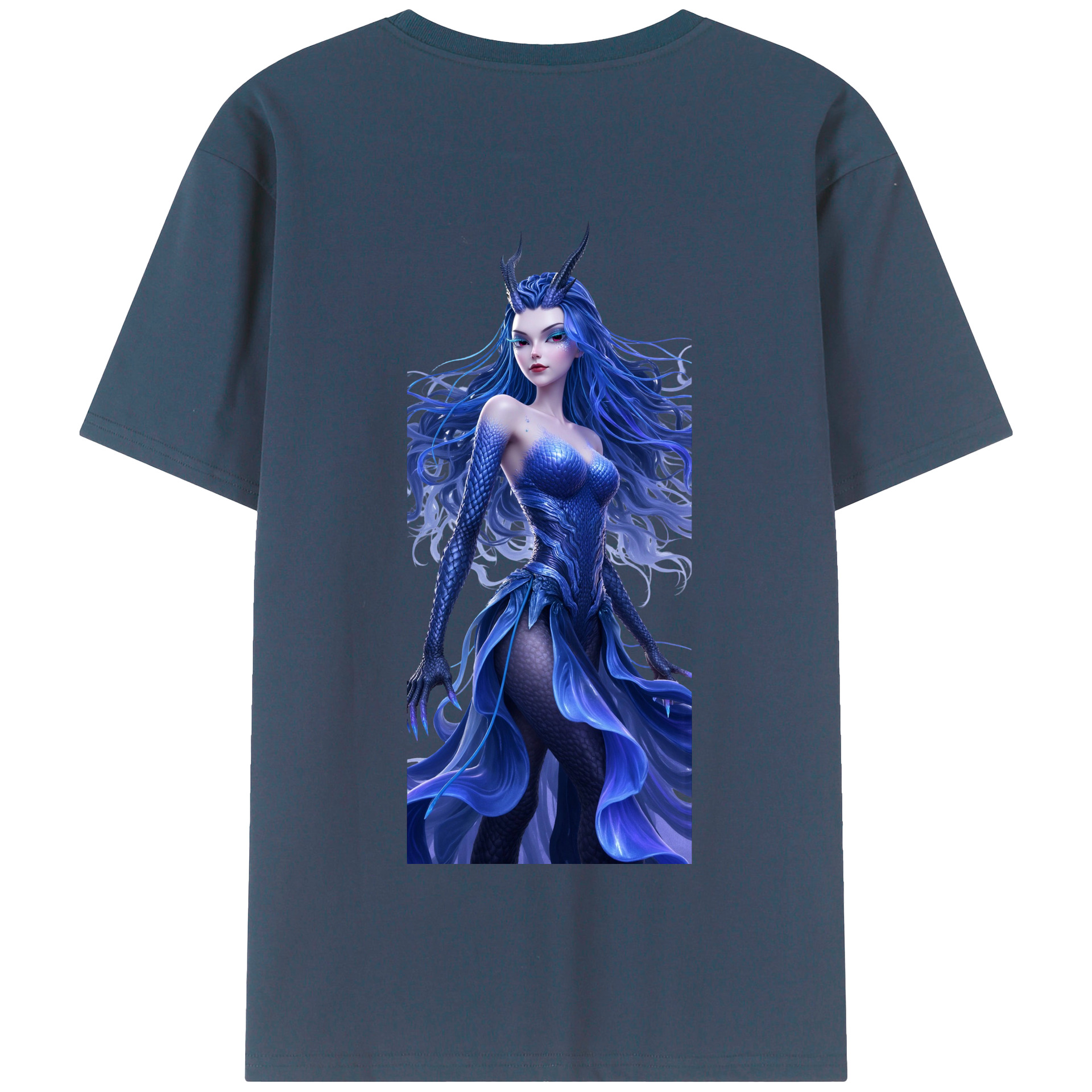 （画像用） Ne Zha 2 ナタ 魔童の大暴れ 綿100％半袖Tシャツ（背面プリント）