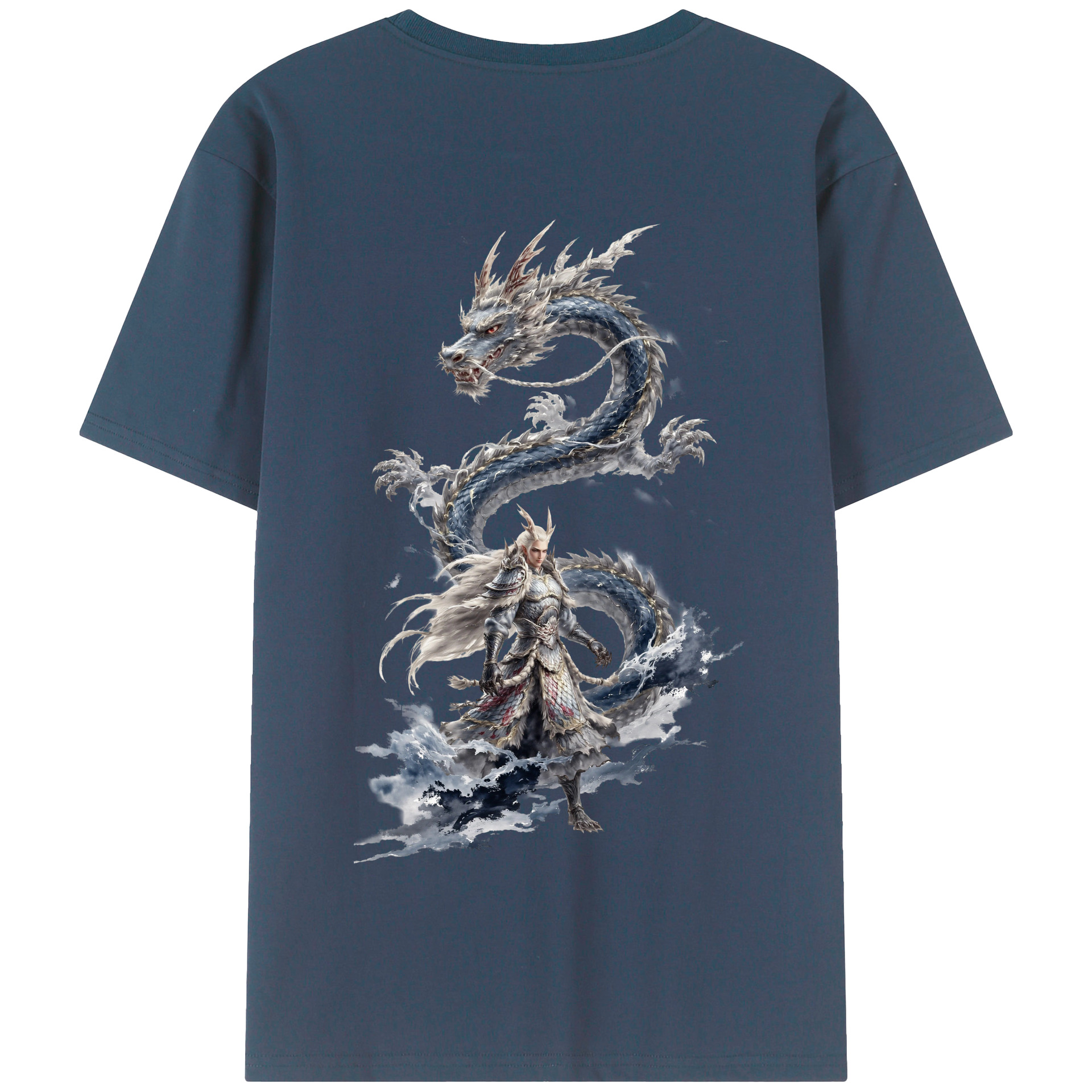 （画像用） Ne Zha 2 ナタ 魔童の大暴れ 綿100％半袖Tシャツ（背面プリント）