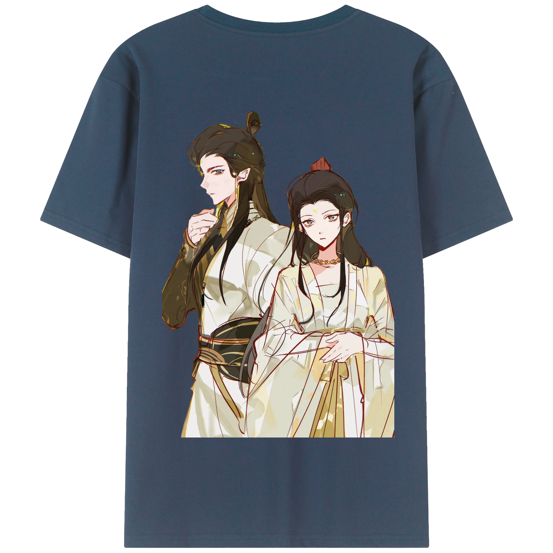 （画像用） Ne Zha 2 ナタ 魔童の大暴れ 綿100％半袖Tシャツ（背面プリント）