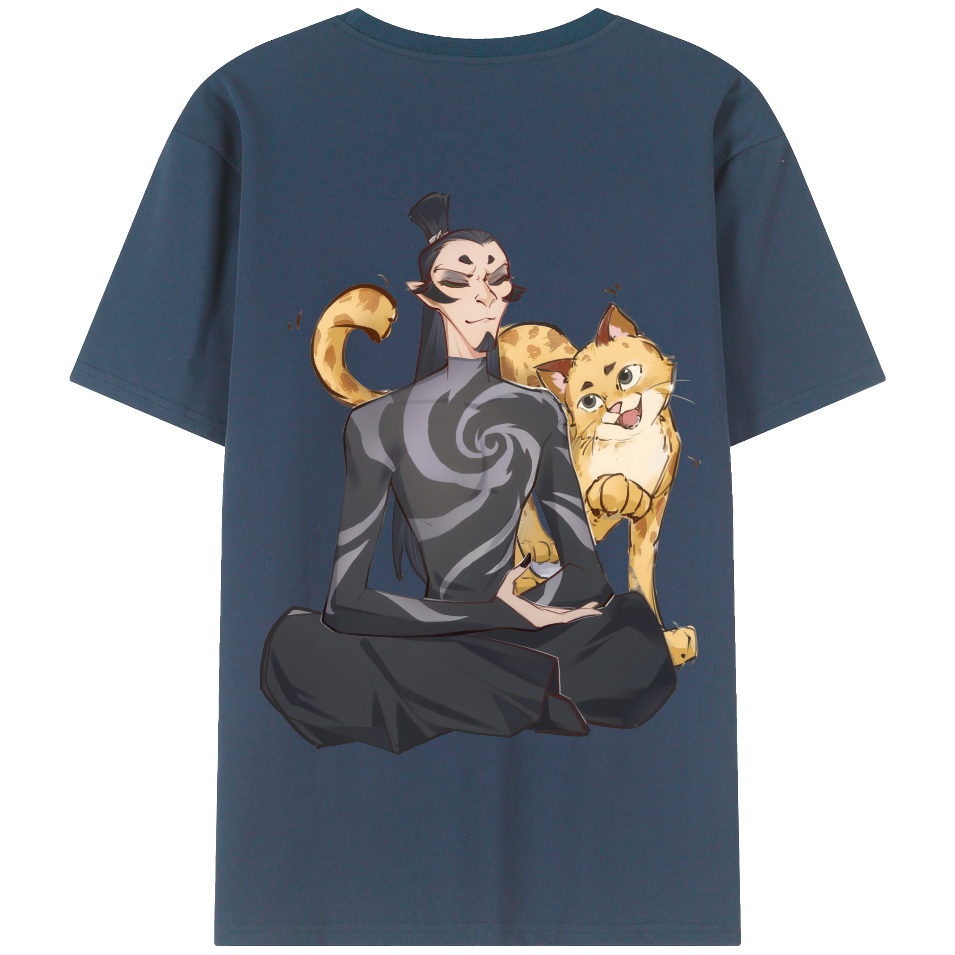 Ne Zha 2 ナタ 魔童の大暴れ 綿100％半袖Tシャツ（背面プリント）