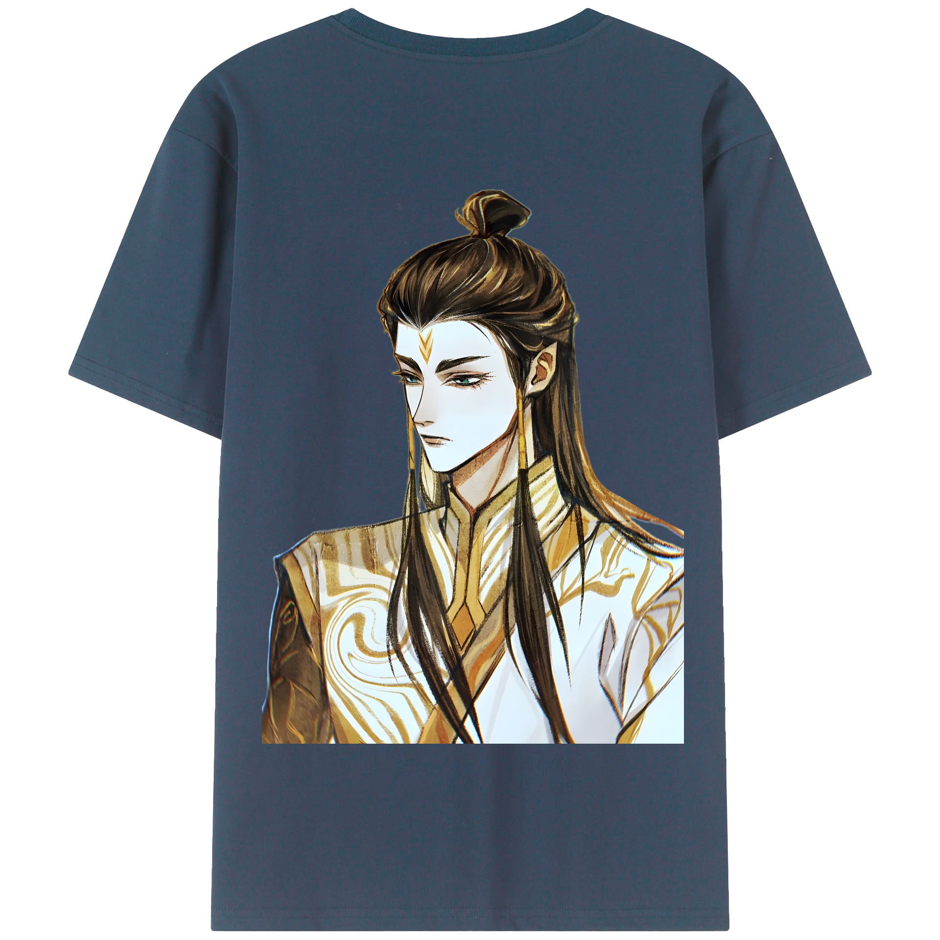 （画像用） Ne Zha 2 ナタ 魔童の大暴れ 綿100％半袖Tシャツ（背面プリント）