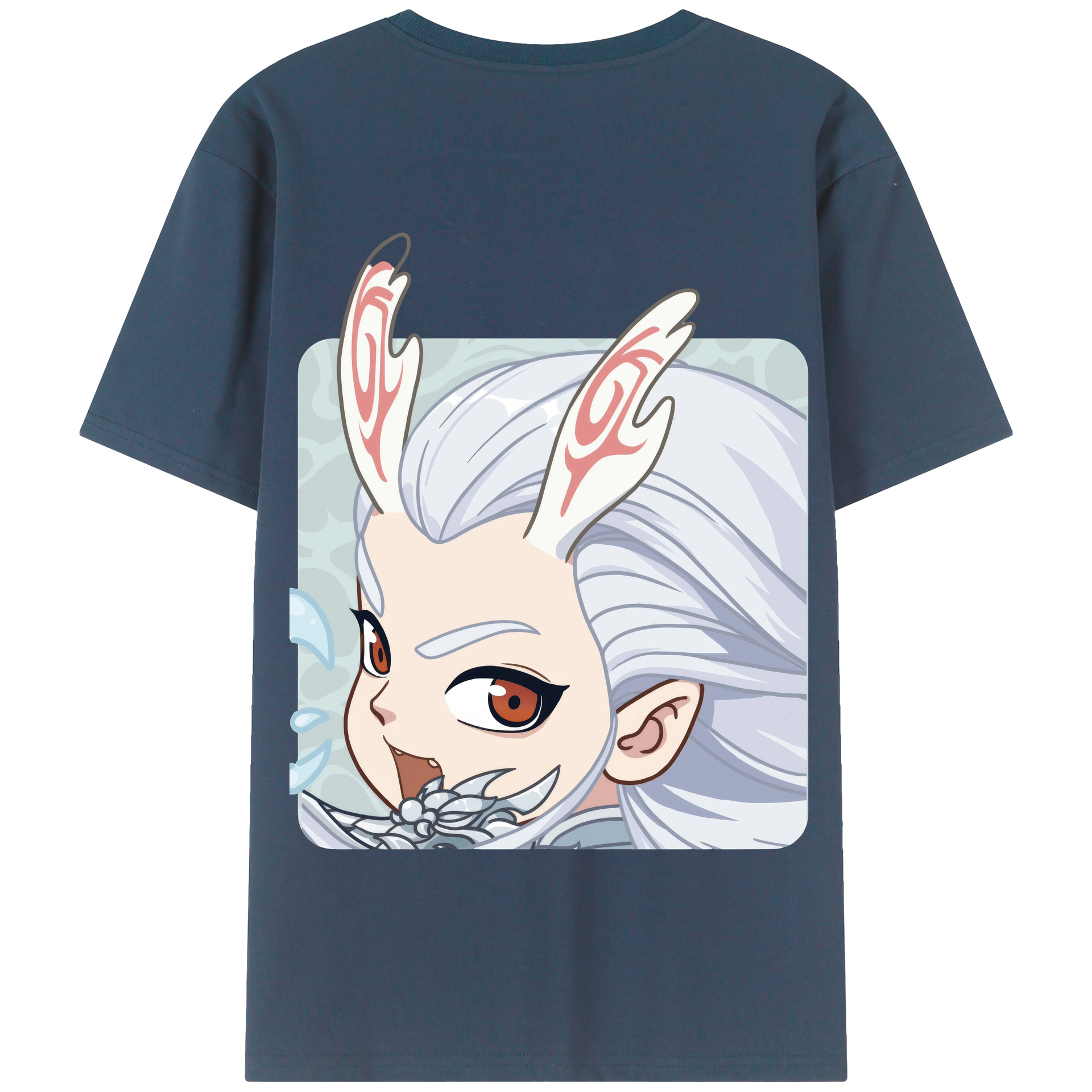 （画像用） Ne Zha 2 ナタ 魔童の大暴れ 綿100％半袖Tシャツ（背面プリント）