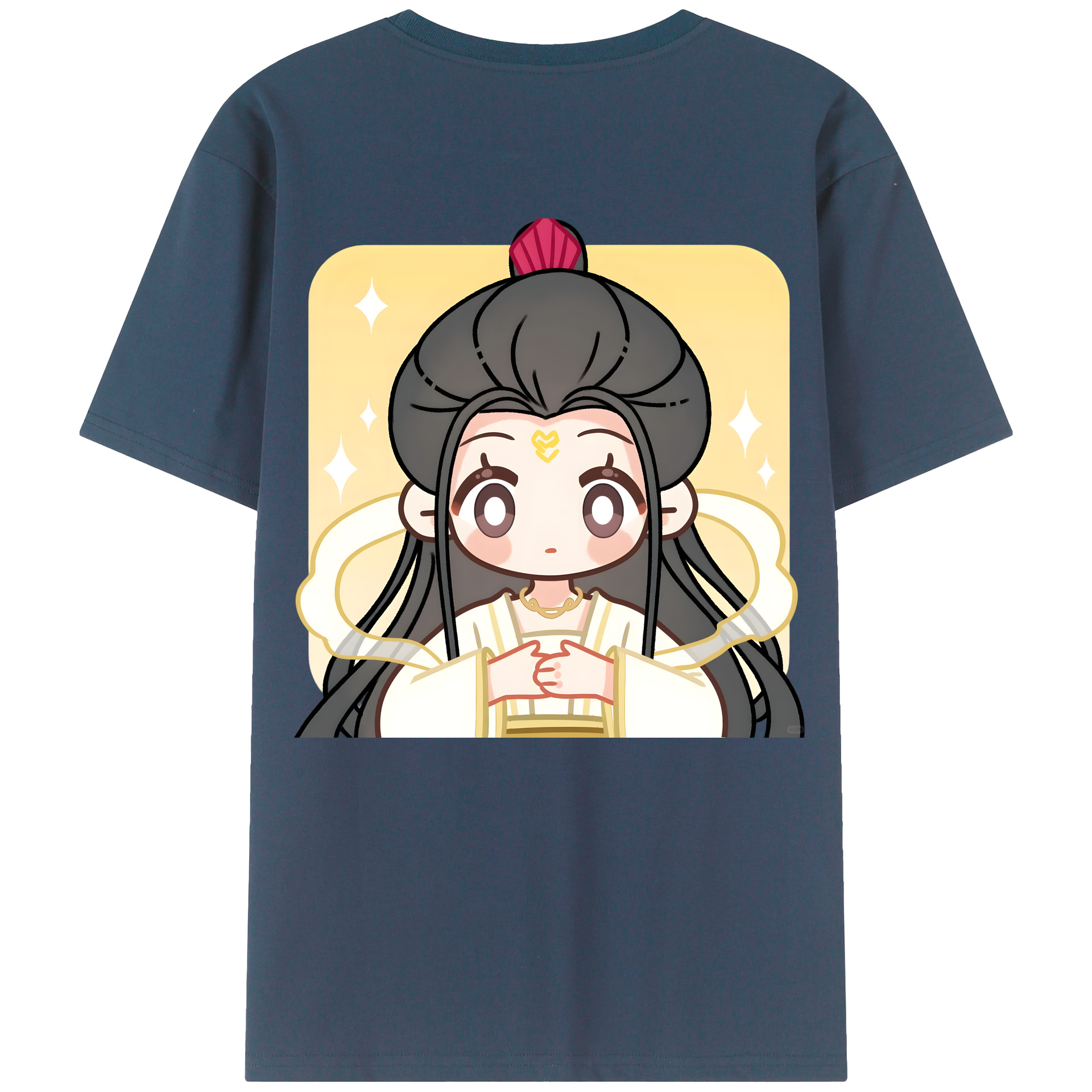 （画像用） Ne Zha 2 ナタ 魔童の大暴れ 綿100％半袖Tシャツ（背面プリント）