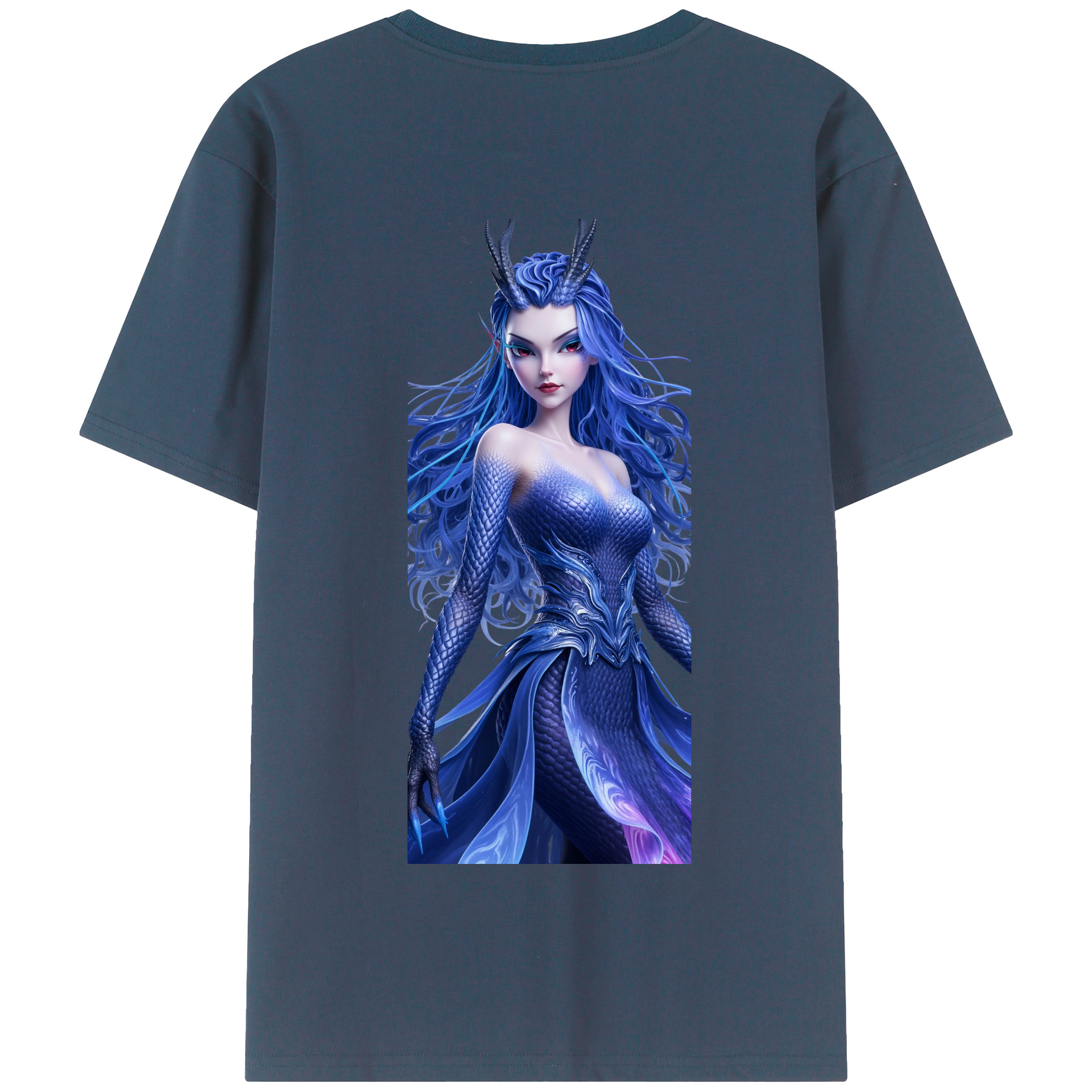 （画像用） Ne Zha 2 ナタ 魔童の大暴れ 綿100％半袖Tシャツ（背面プリント）