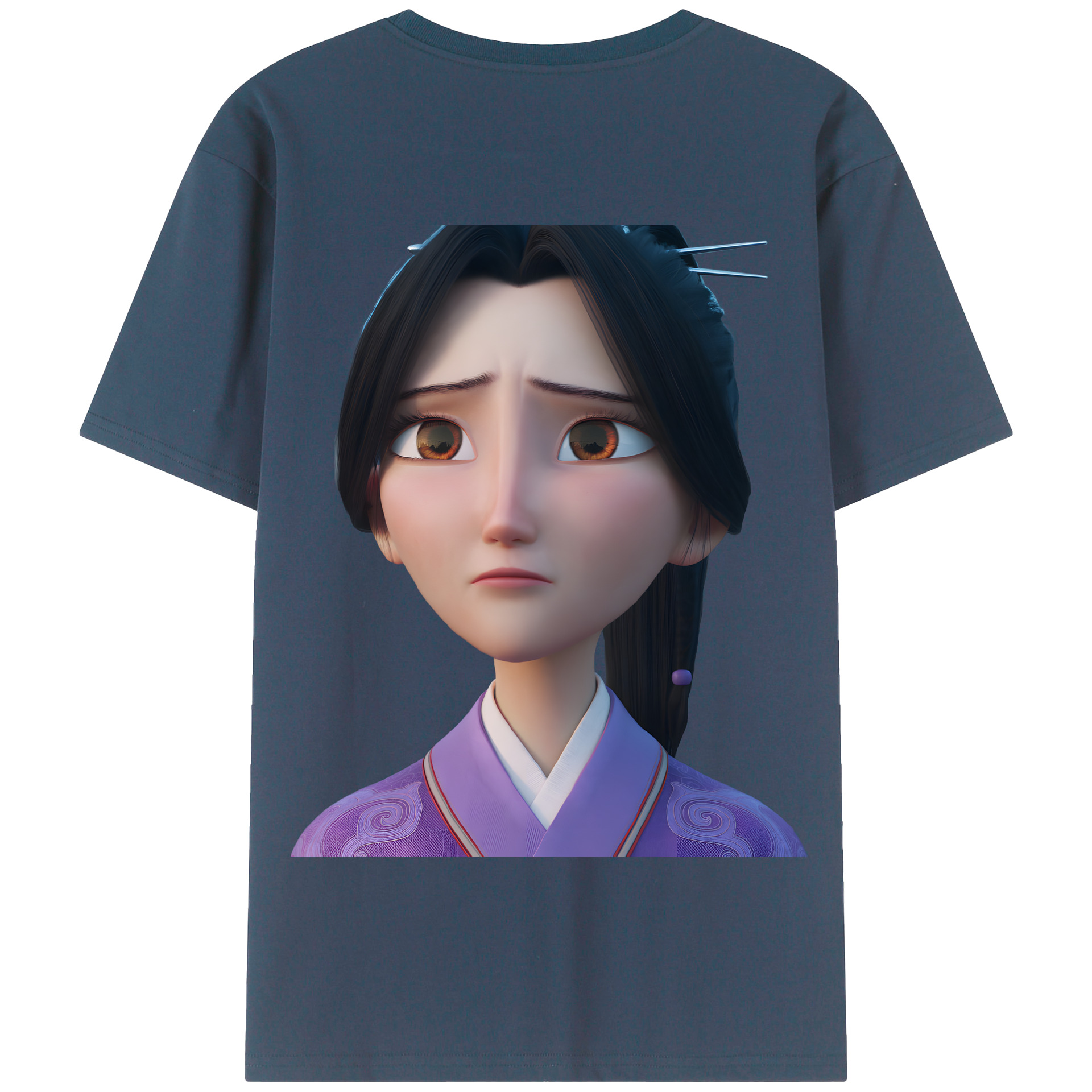 （画像用） Ne Zha 2 ナタ 魔童の大暴れ 綿100％半袖Tシャツ（背面プリント）
