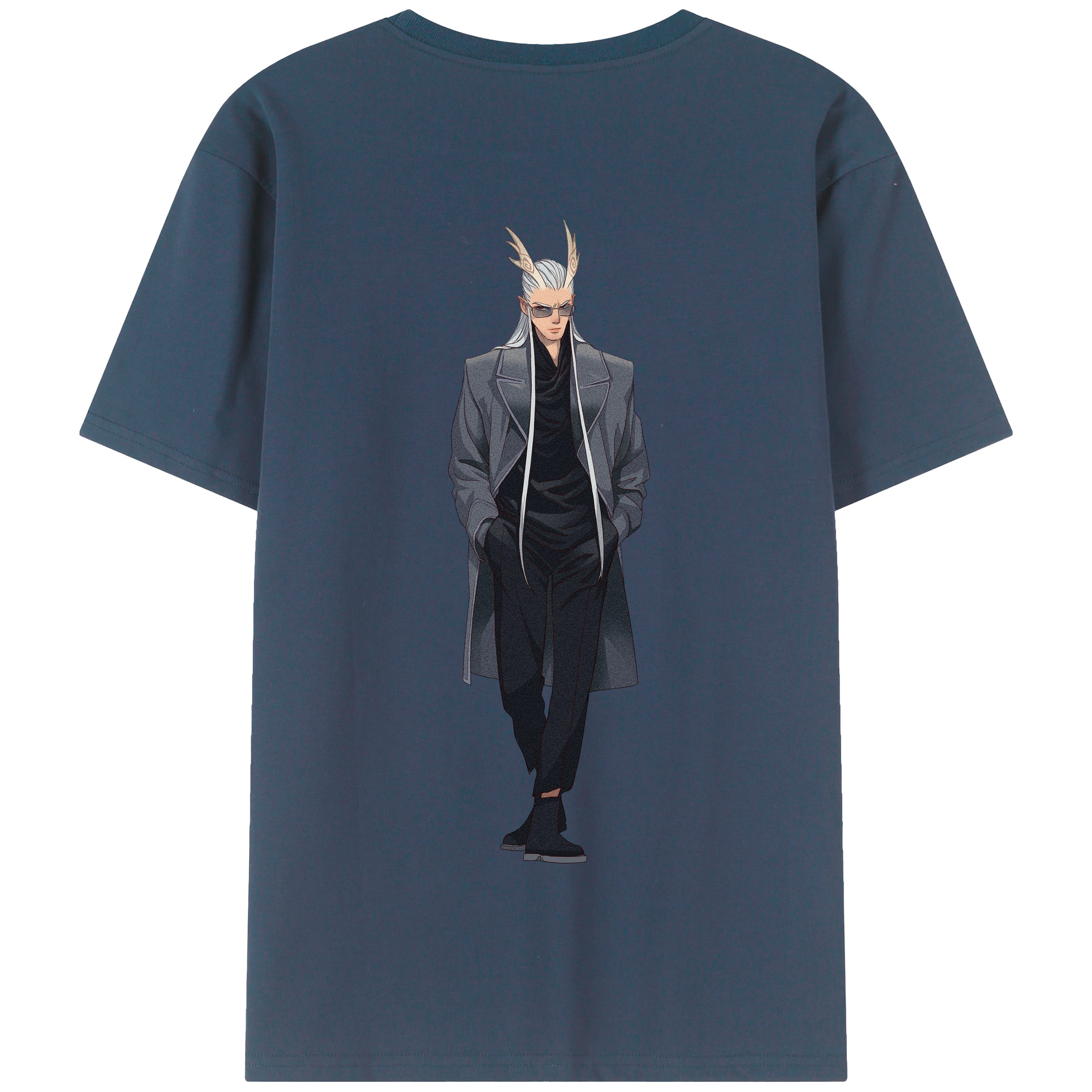 （画像用） Ne Zha 2 ナタ 魔童の大暴れ 綿100％半袖Tシャツ（背面プリント）
