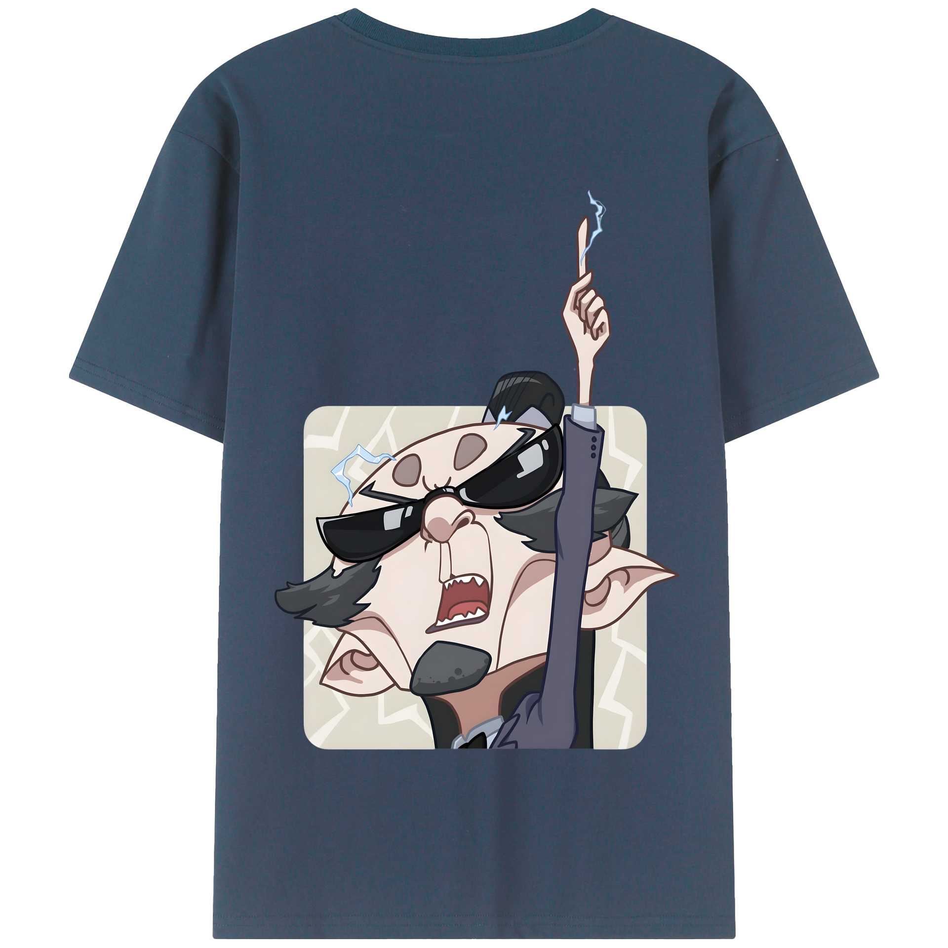 （画像用） Ne Zha 2 ナタ 魔童の大暴れ 綿100％半袖Tシャツ（背面プリント）