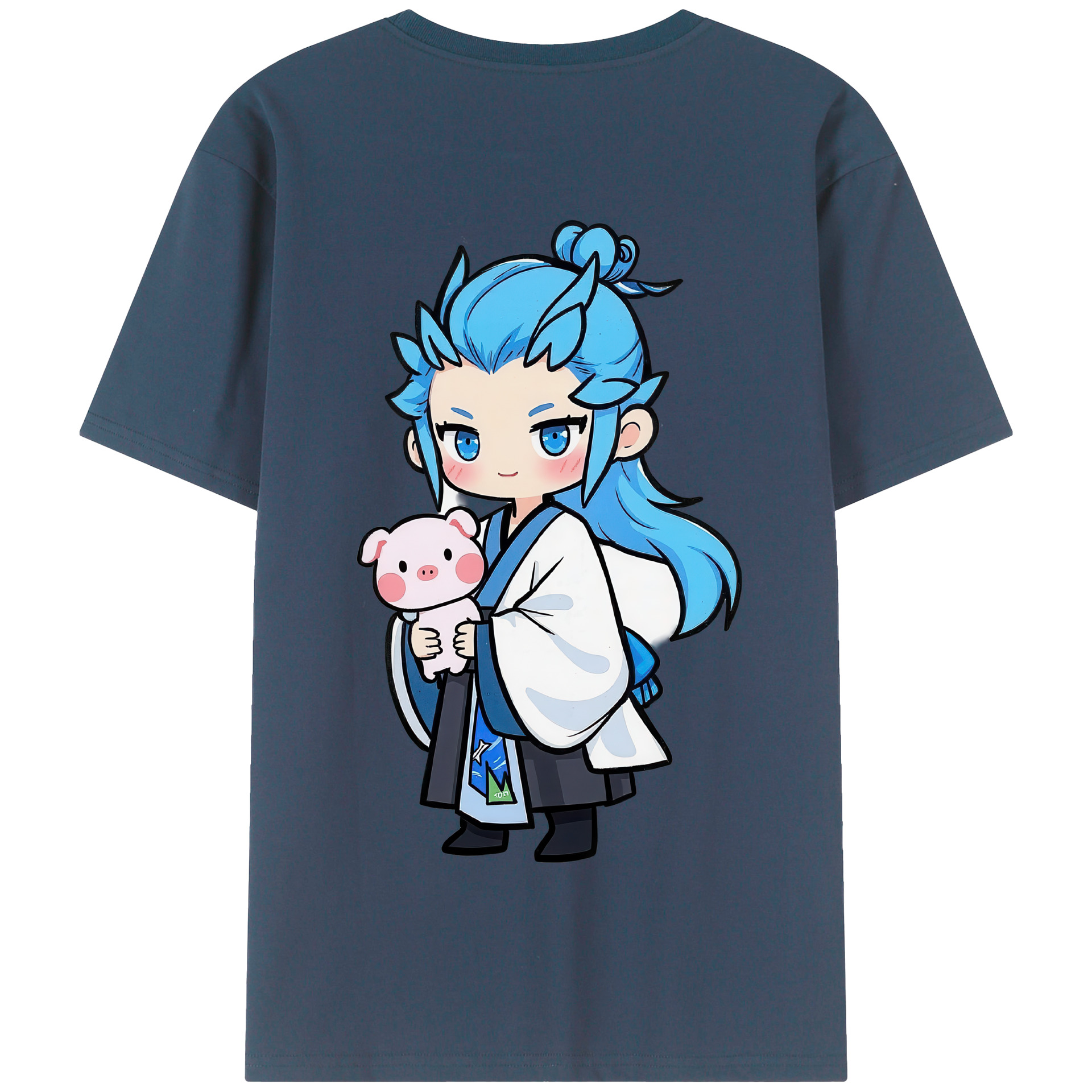 （画像用） Ne Zha 2 ナタ 魔童の大暴れ 綿100％半袖Tシャツ（背面プリント）