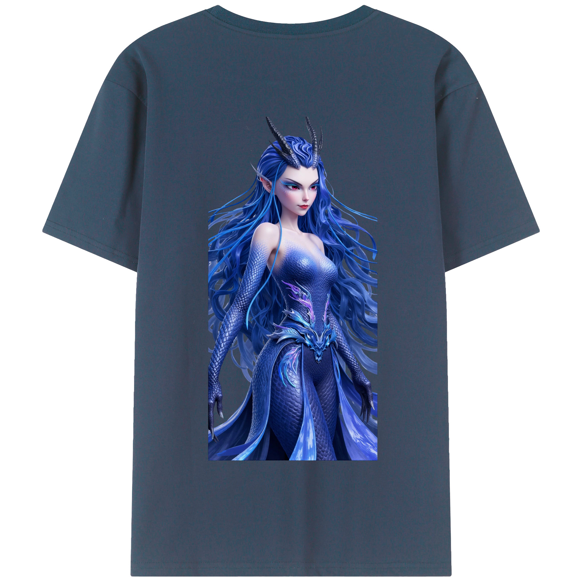 （画像用） Ne Zha 2 ナタ 魔童の大暴れ 綿100％半袖Tシャツ（背面プリント）