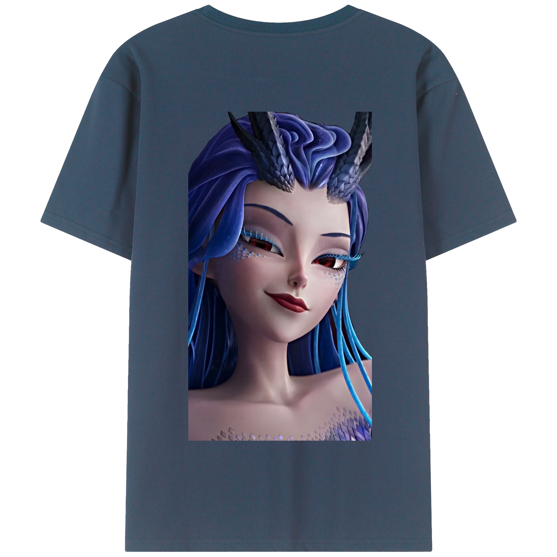 （画像用） Ne Zha 2 ナタ 魔童の大暴れ 綿100％半袖Tシャツ（背面プリント）