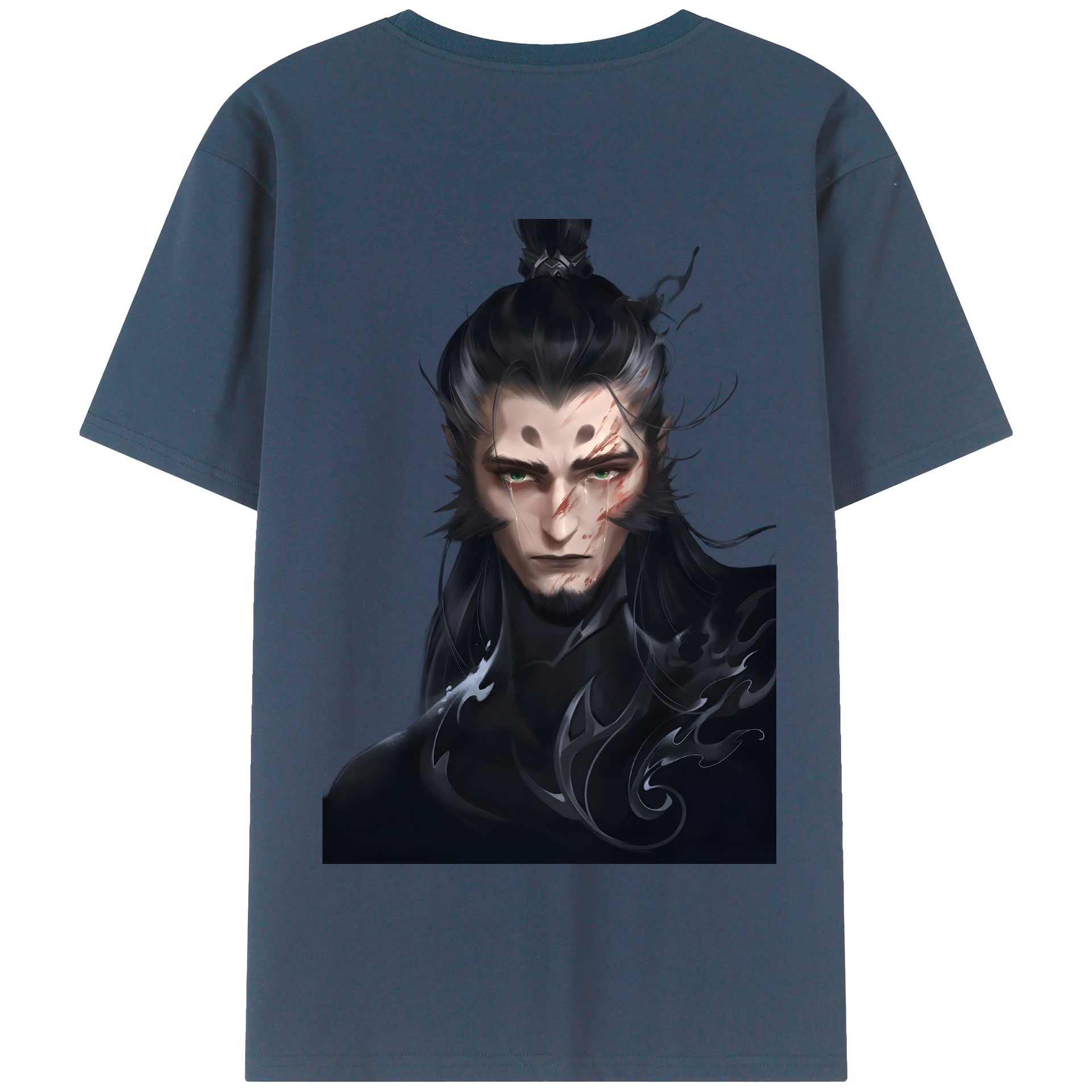 （画像用） Ne Zha 2 ナタ 魔童の大暴れ 綿100％半袖Tシャツ（背面プリント）