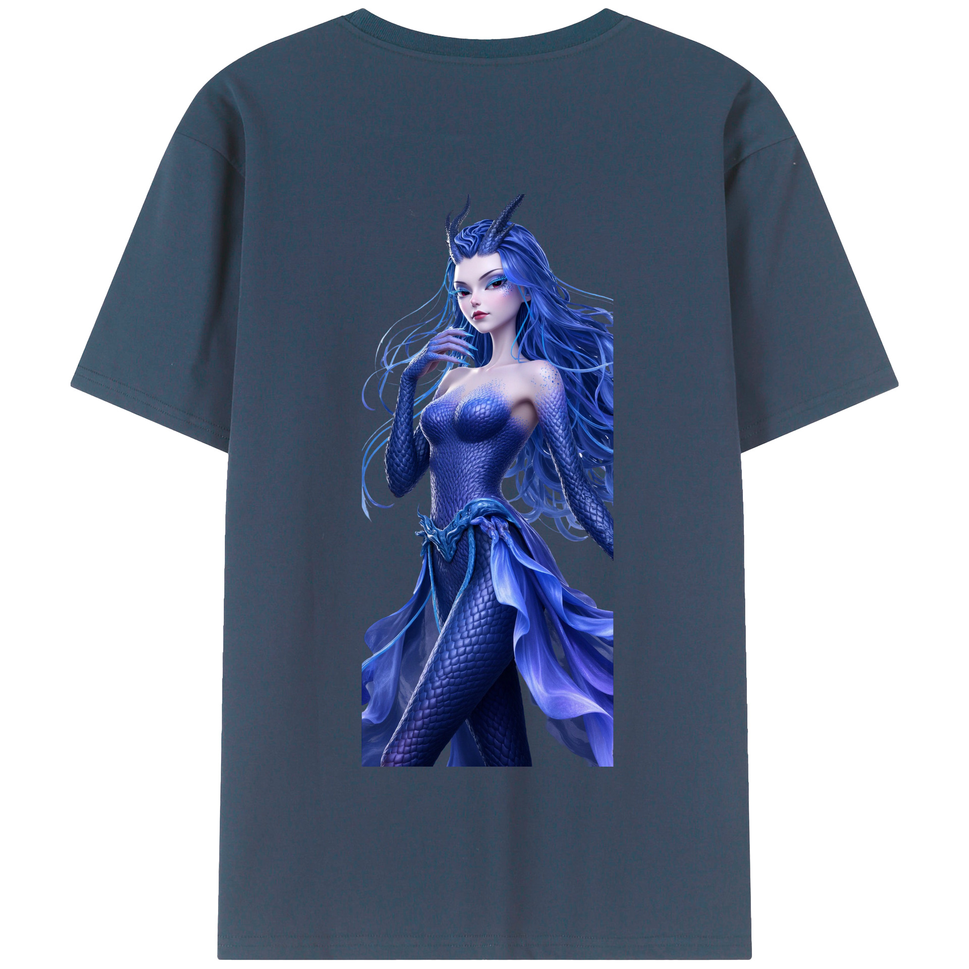 （画像用） Ne Zha 2 ナタ 魔童の大暴れ 綿100％半袖Tシャツ（背面プリント）