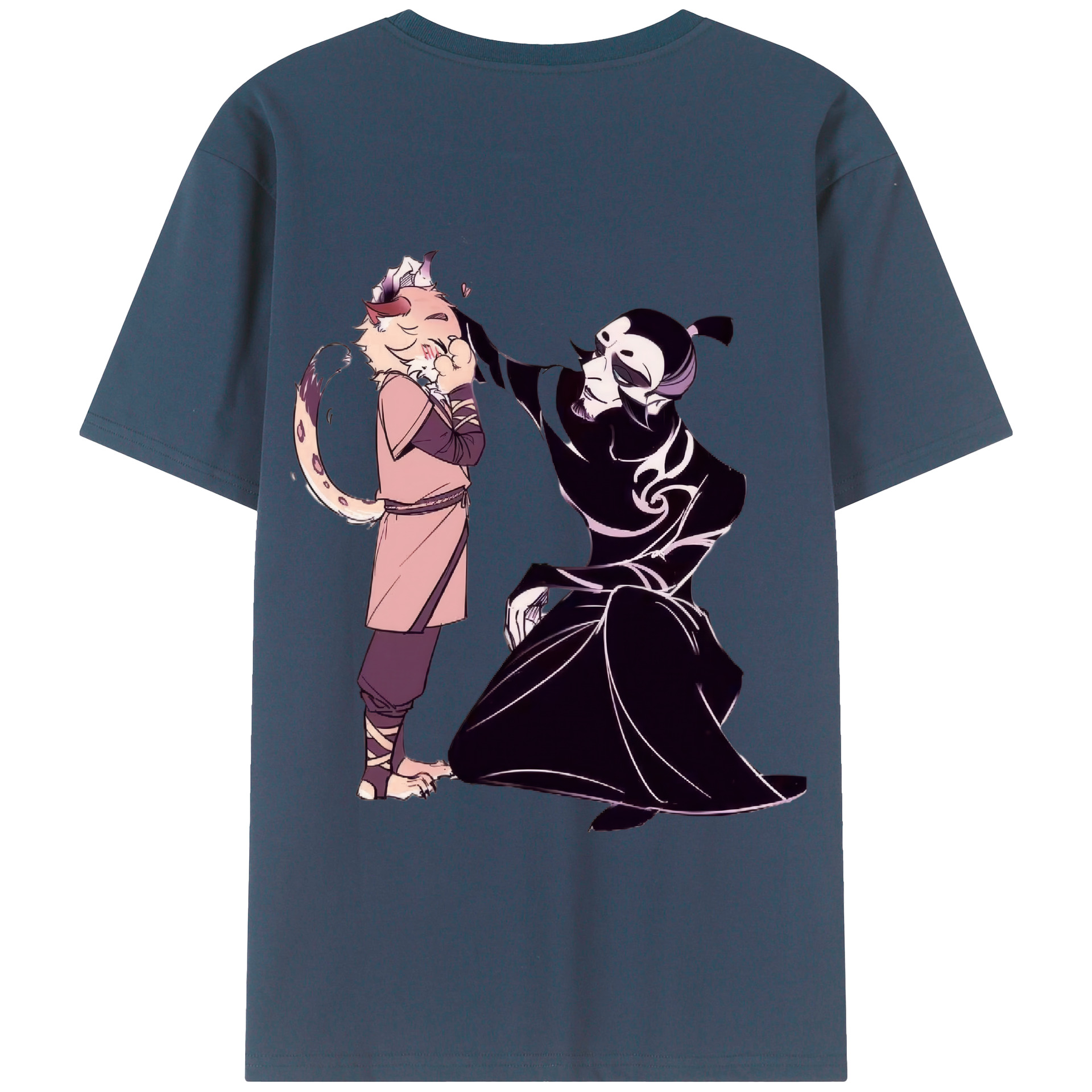 （画像用） Ne Zha 2 ナタ 魔童の大暴れ 綿100％半袖Tシャツ（背面プリント）