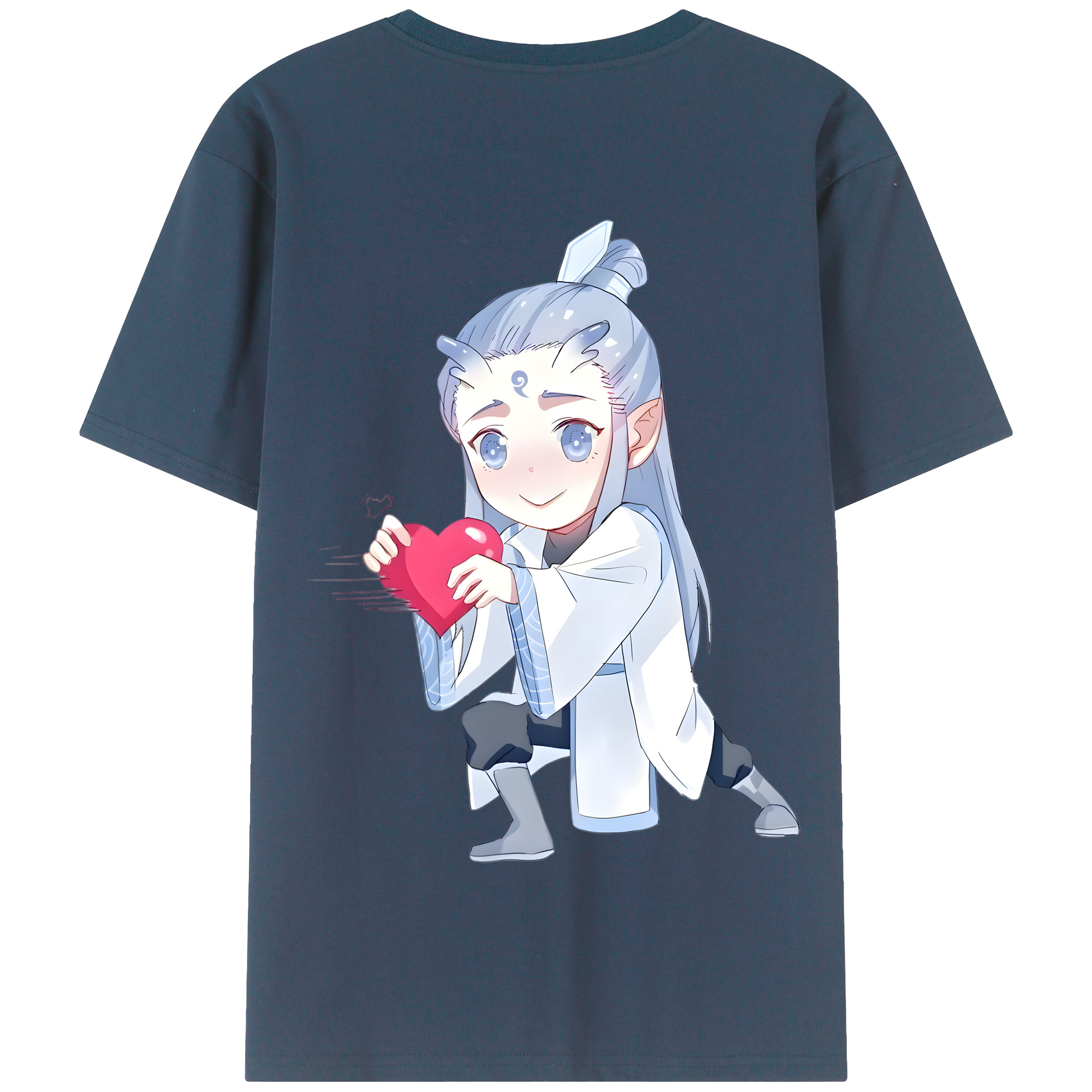 （画像用） Ne Zha 2 ナタ 魔童の大暴れ 綿100％半袖Tシャツ（背面プリント）