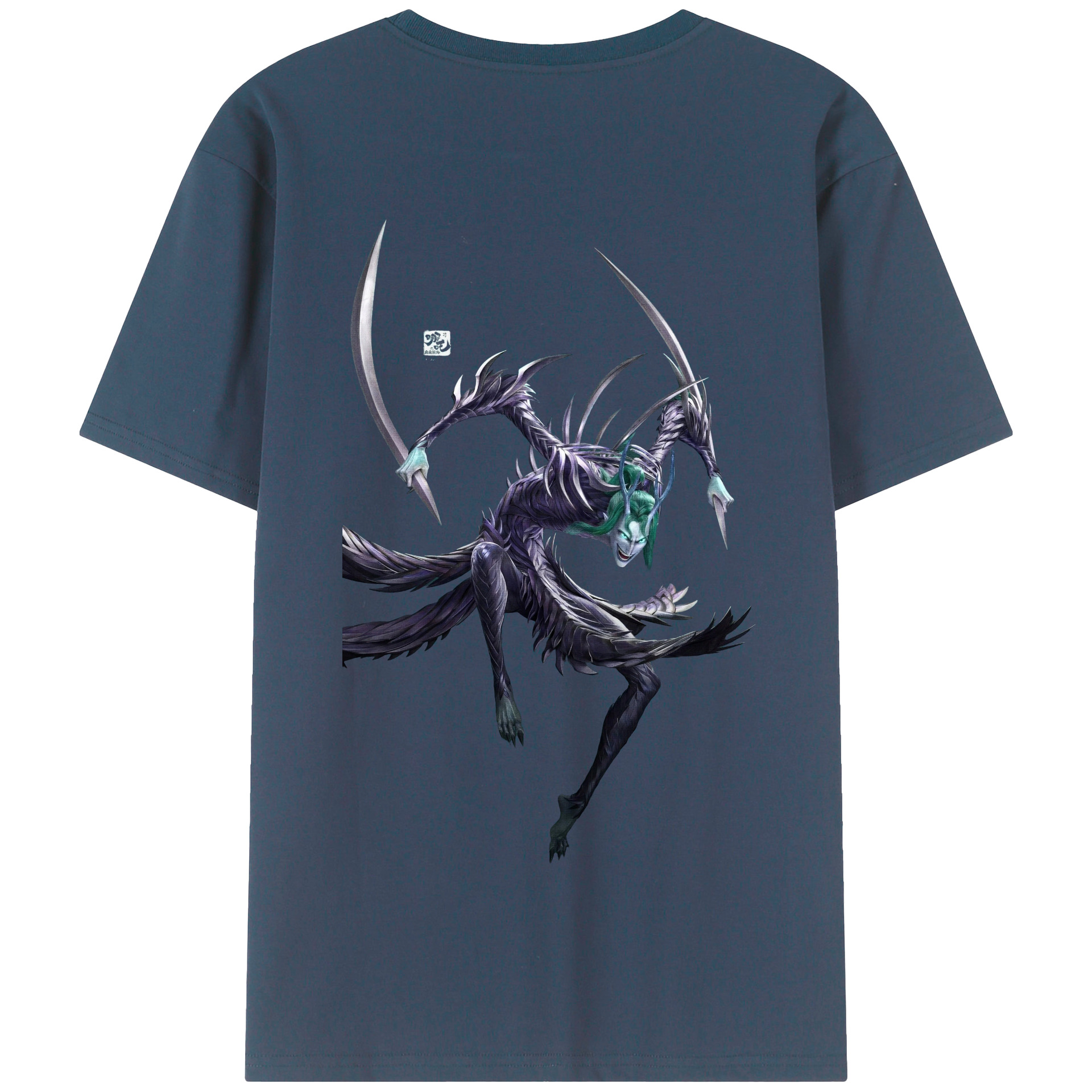 （画像用） Ne Zha 2 ナタ 魔童の大暴れ 綿100％半袖Tシャツ（背面プリント）