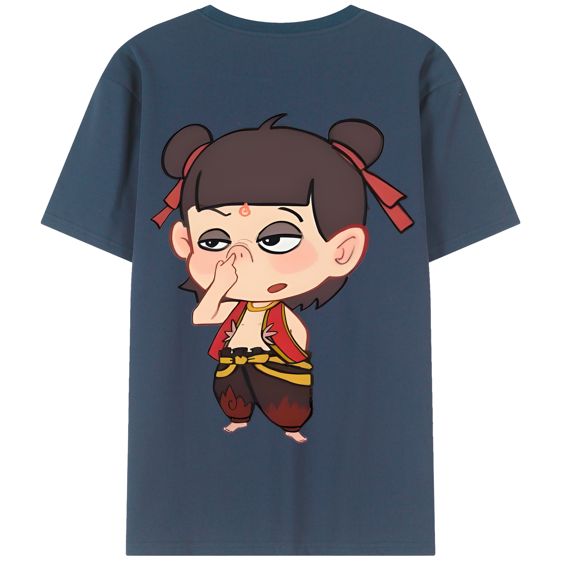 Ne Zha 2 ナタ 魔童の大暴れ 綿100％半袖Tシャツ（背面プリント）