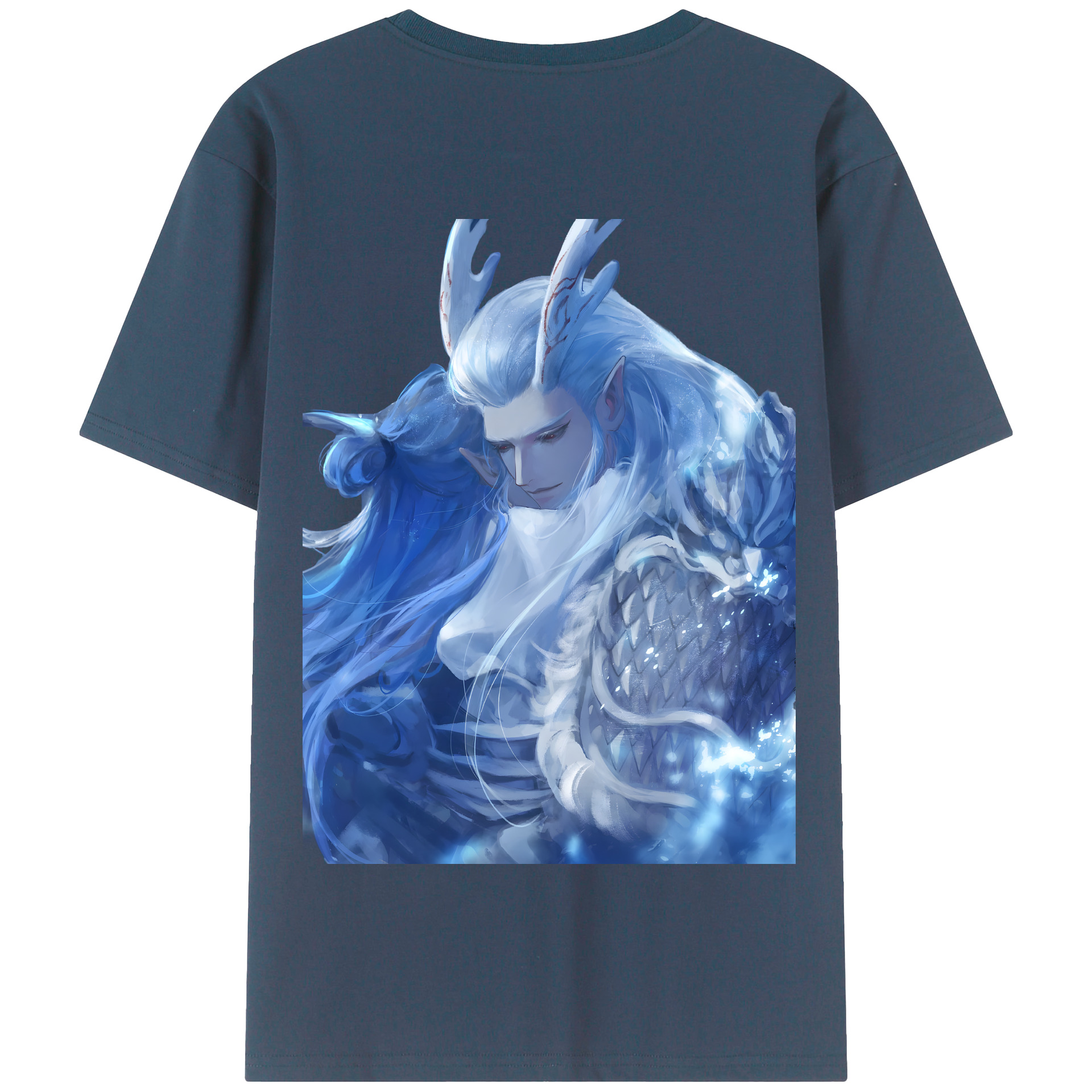（画像用） Ne Zha 2 ナタ 魔童の大暴れ 綿100％半袖Tシャツ（背面プリント）
