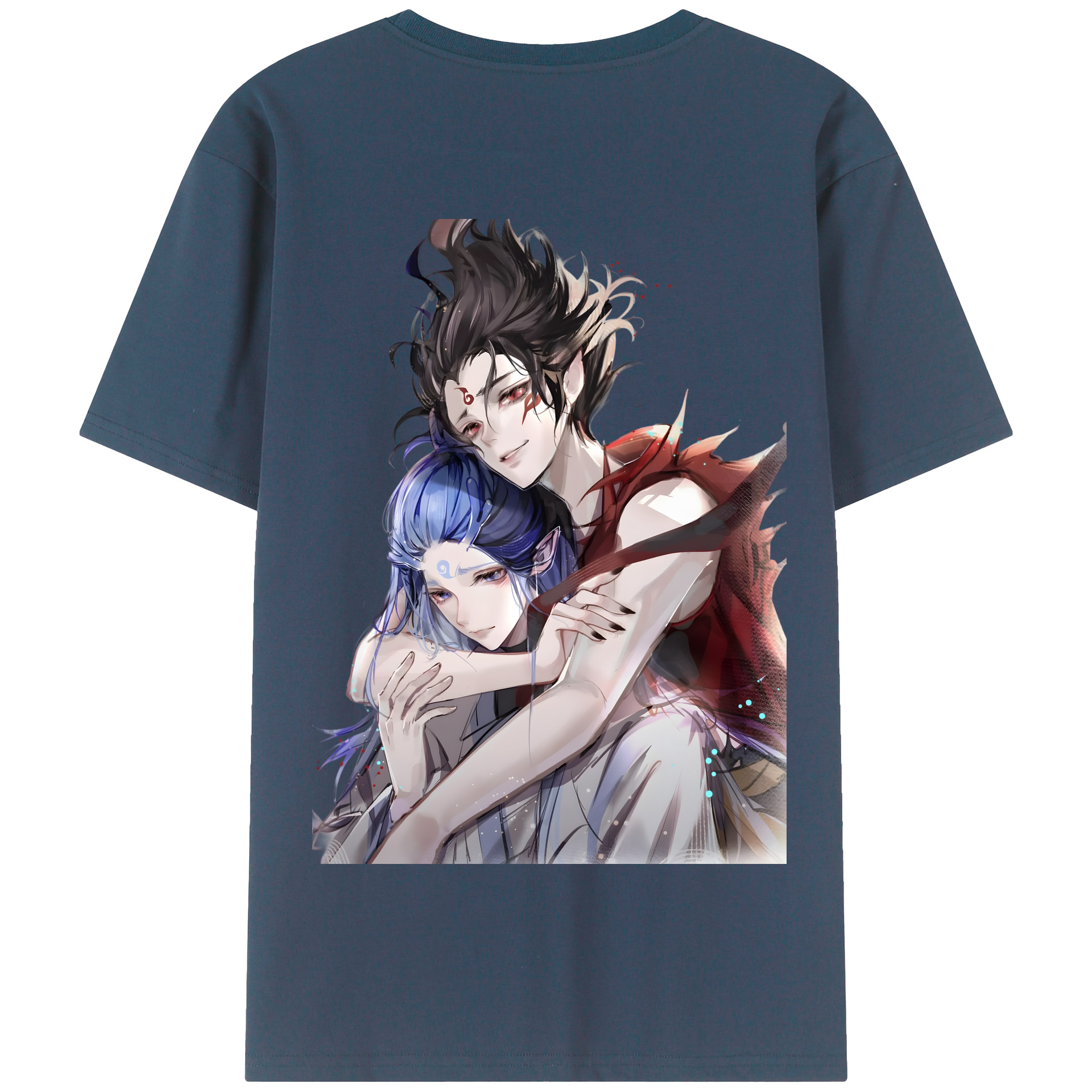 （画像用） Ne Zha 2 ナタ 魔童の大暴れ 綿100％半袖Tシャツ（背面プリント）