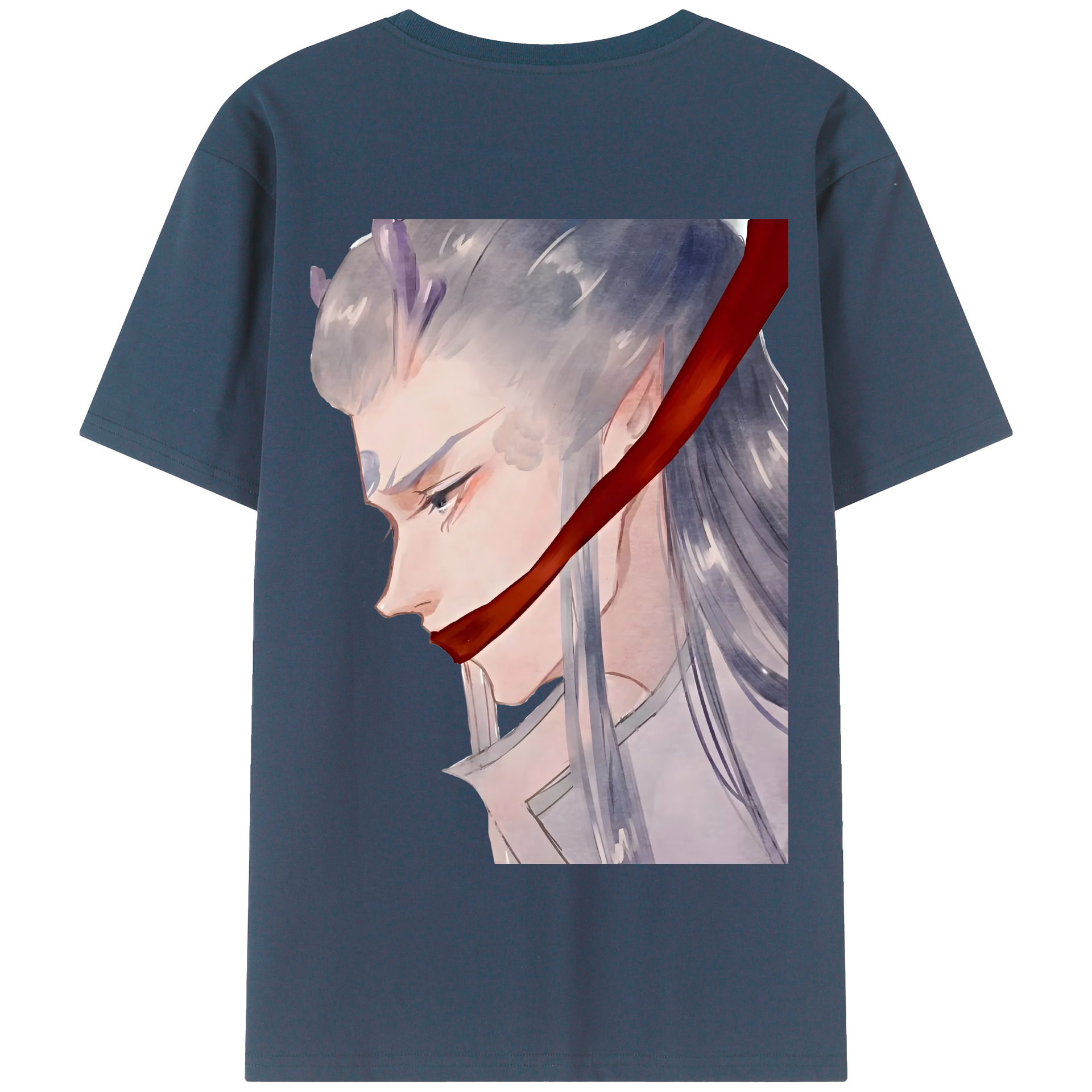 （画像用） Ne Zha 2 ナタ 魔童の大暴れ 綿100％半袖Tシャツ（背面プリント）