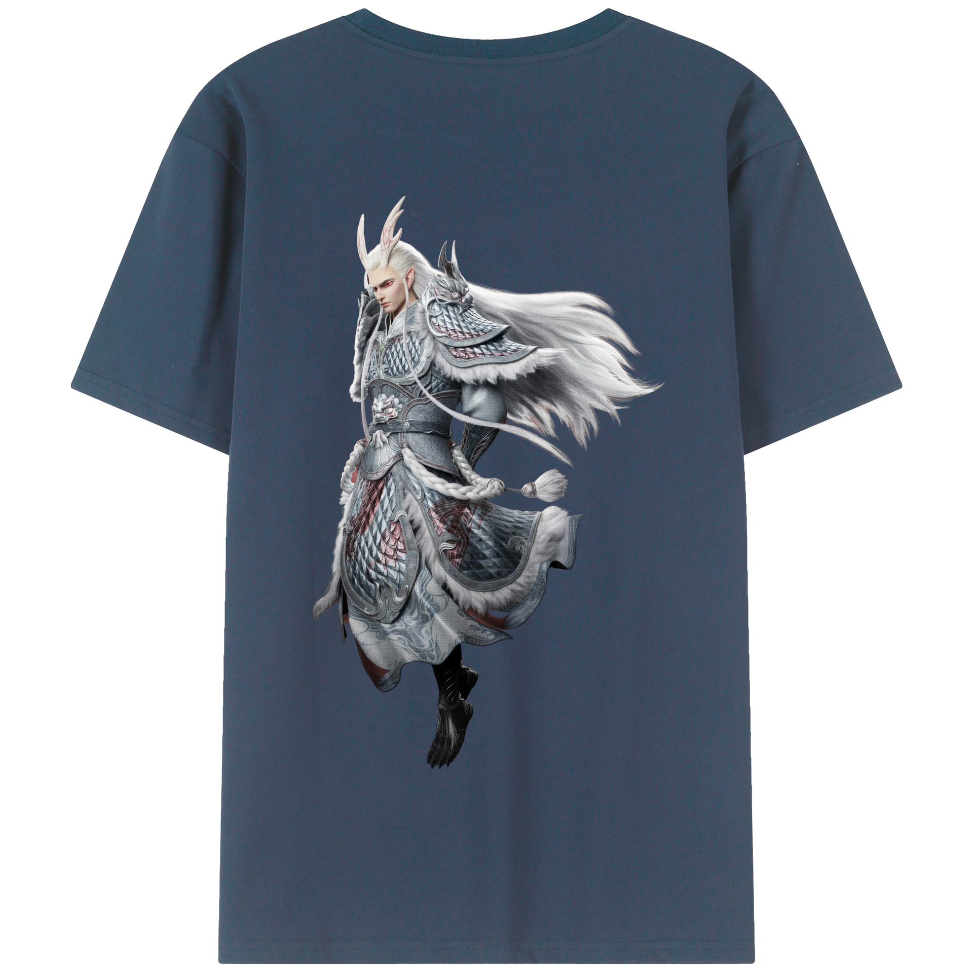 （画像用） Ne Zha 2 ナタ 魔童の大暴れ 綿100％半袖Tシャツ（背面プリント）