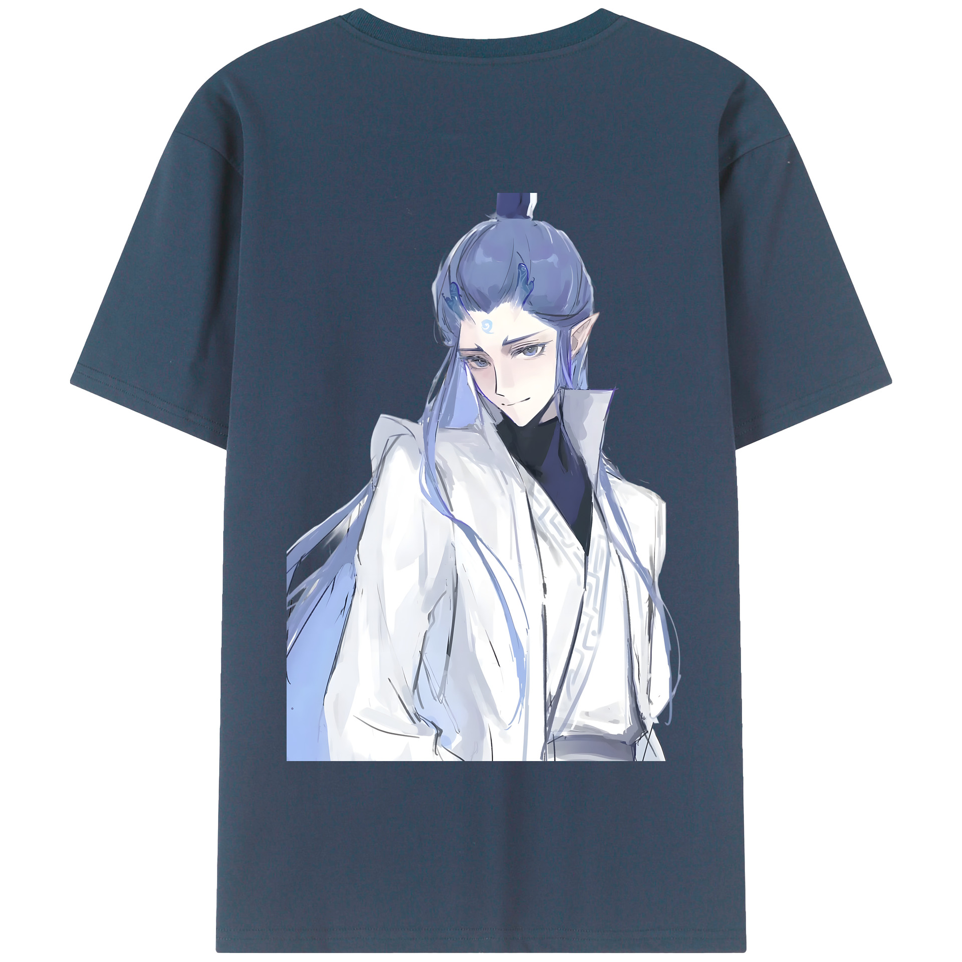 （画像用） Ne Zha 2 ナタ 魔童の大暴れ 綿100％半袖Tシャツ（背面プリント）