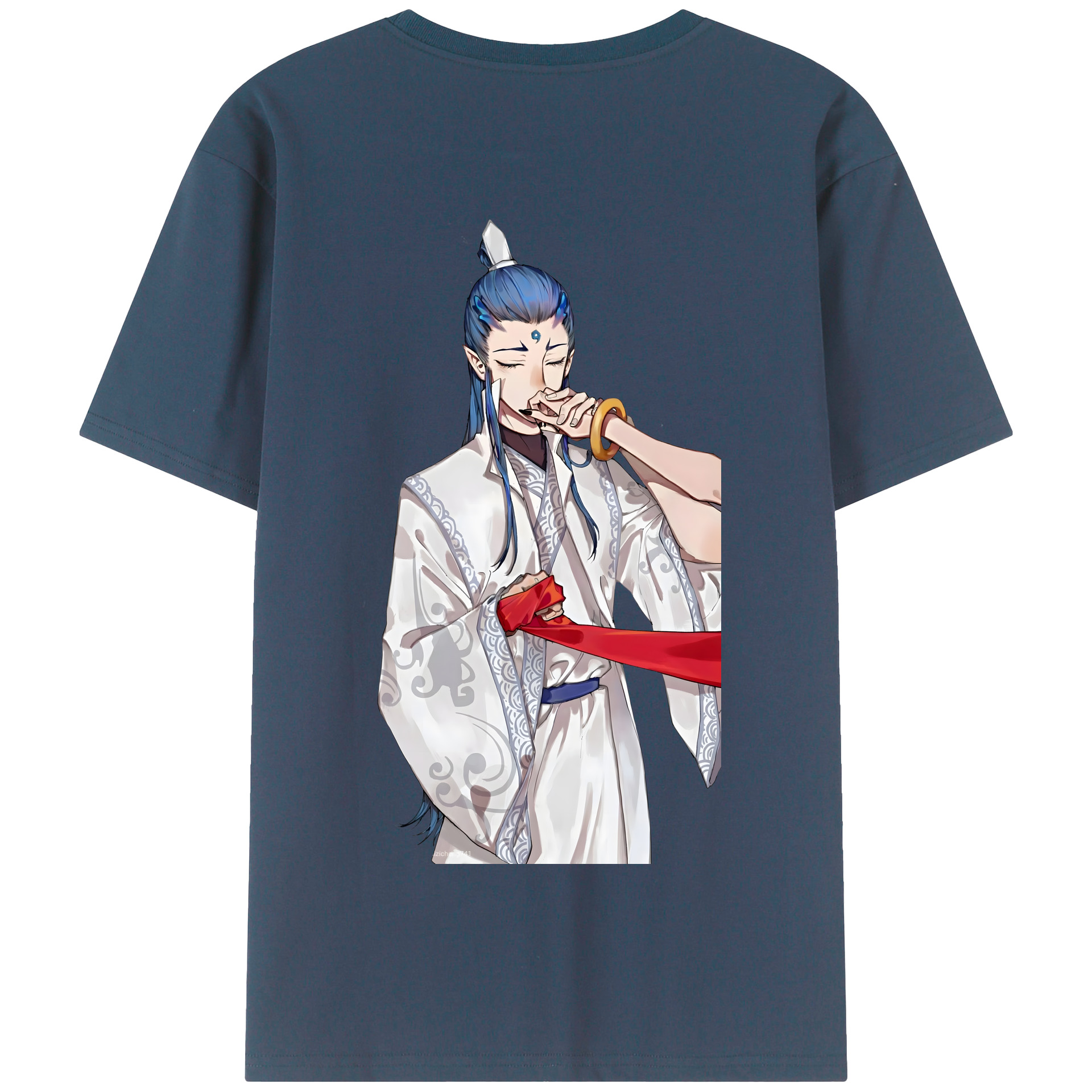 （画像用） Ne Zha 2 ナタ 魔童の大暴れ 綿100％半袖Tシャツ（背面プリント）