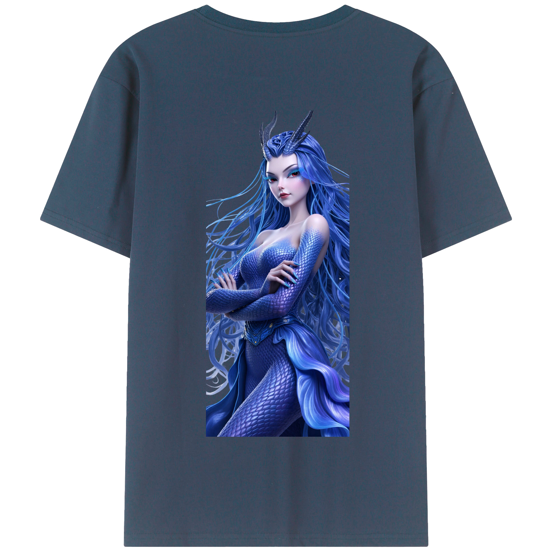 （画像用） Ne Zha 2 ナタ 魔童の大暴れ 綿100％半袖Tシャツ（背面プリント）