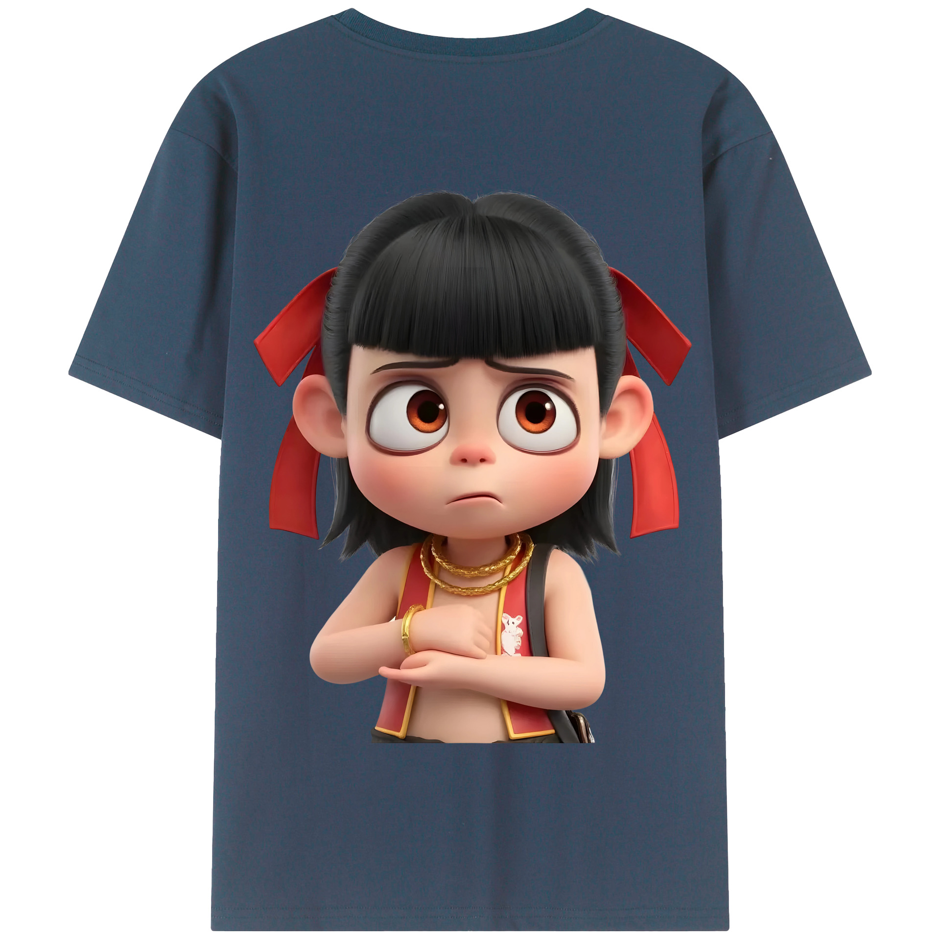 Ne Zha 2 ナタ 魔童の大暴れ 綿100％半袖Tシャツ（背面プリント）