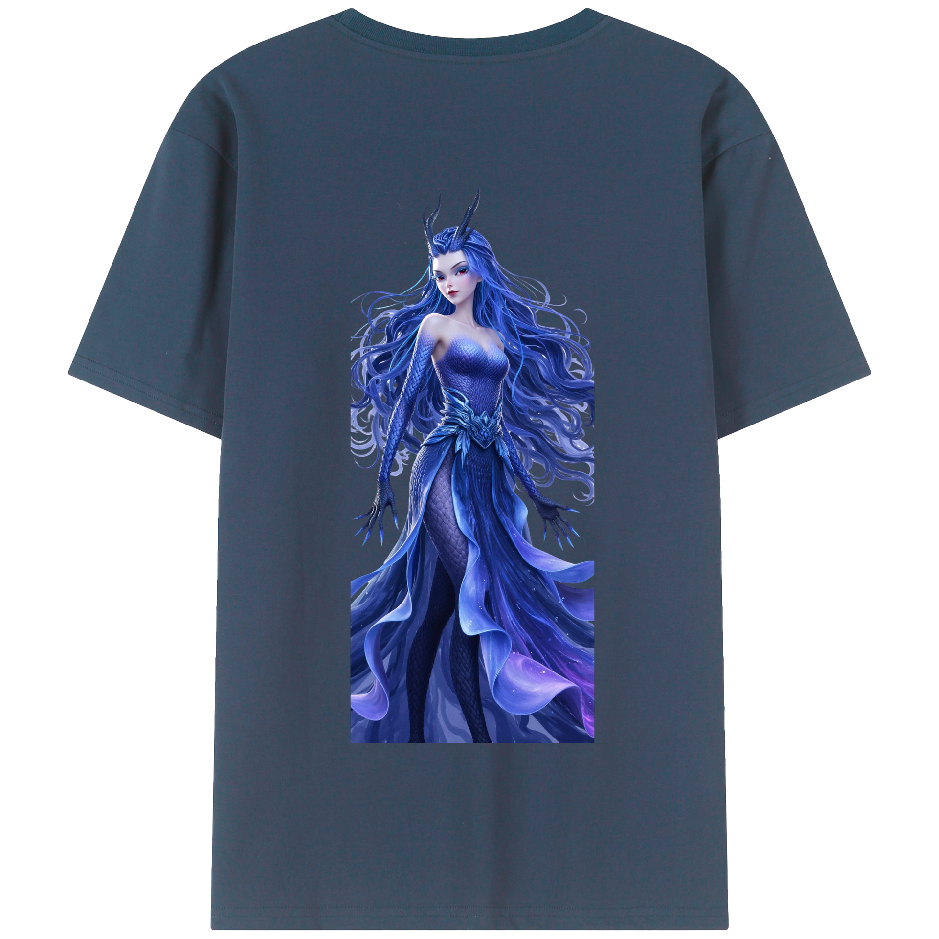 （画像用） Ne Zha 2 ナタ 魔童の大暴れ 綿100％半袖Tシャツ（背面プリント）