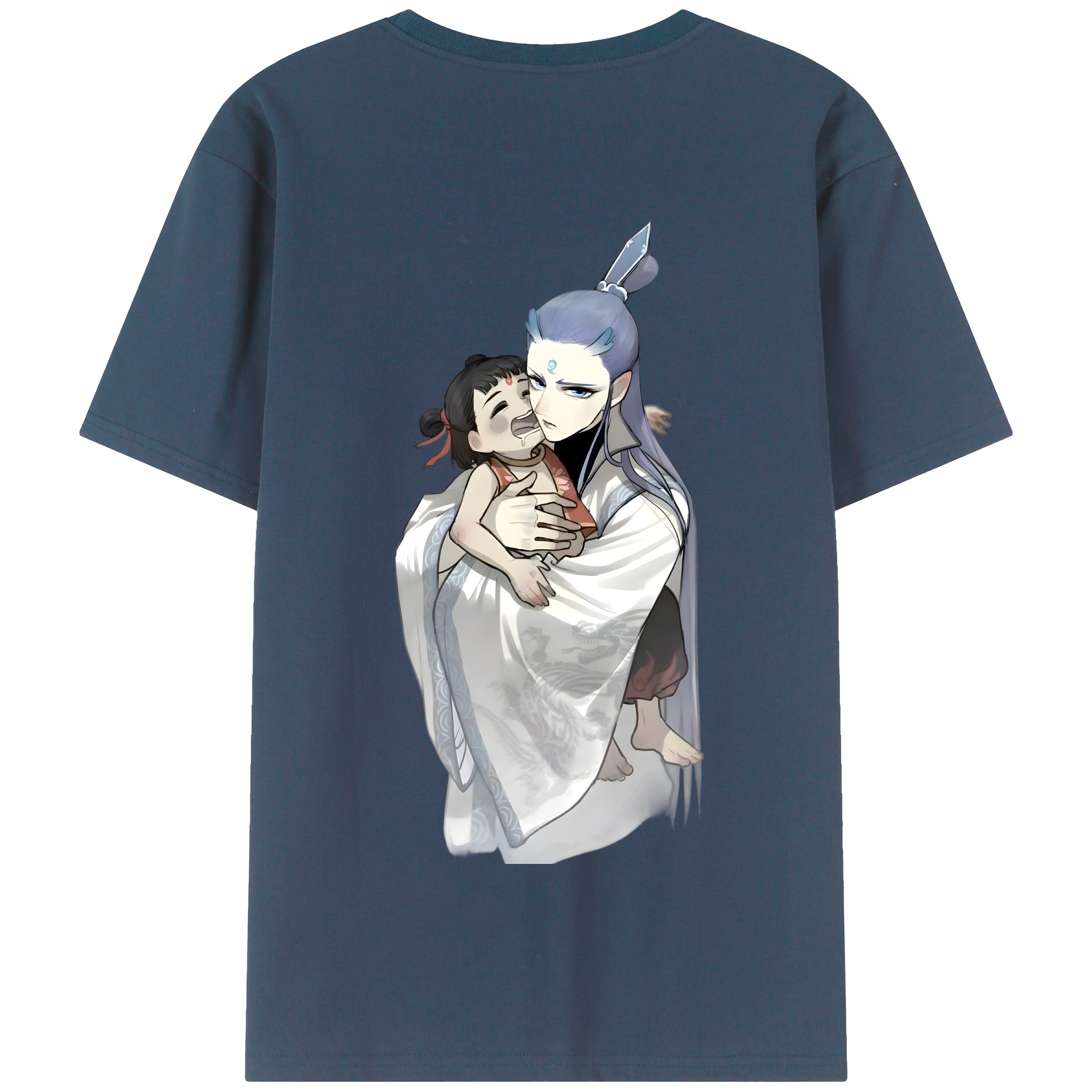 （画像用） Ne Zha 2 ナタ 魔童の大暴れ 綿100％半袖Tシャツ（背面プリント）