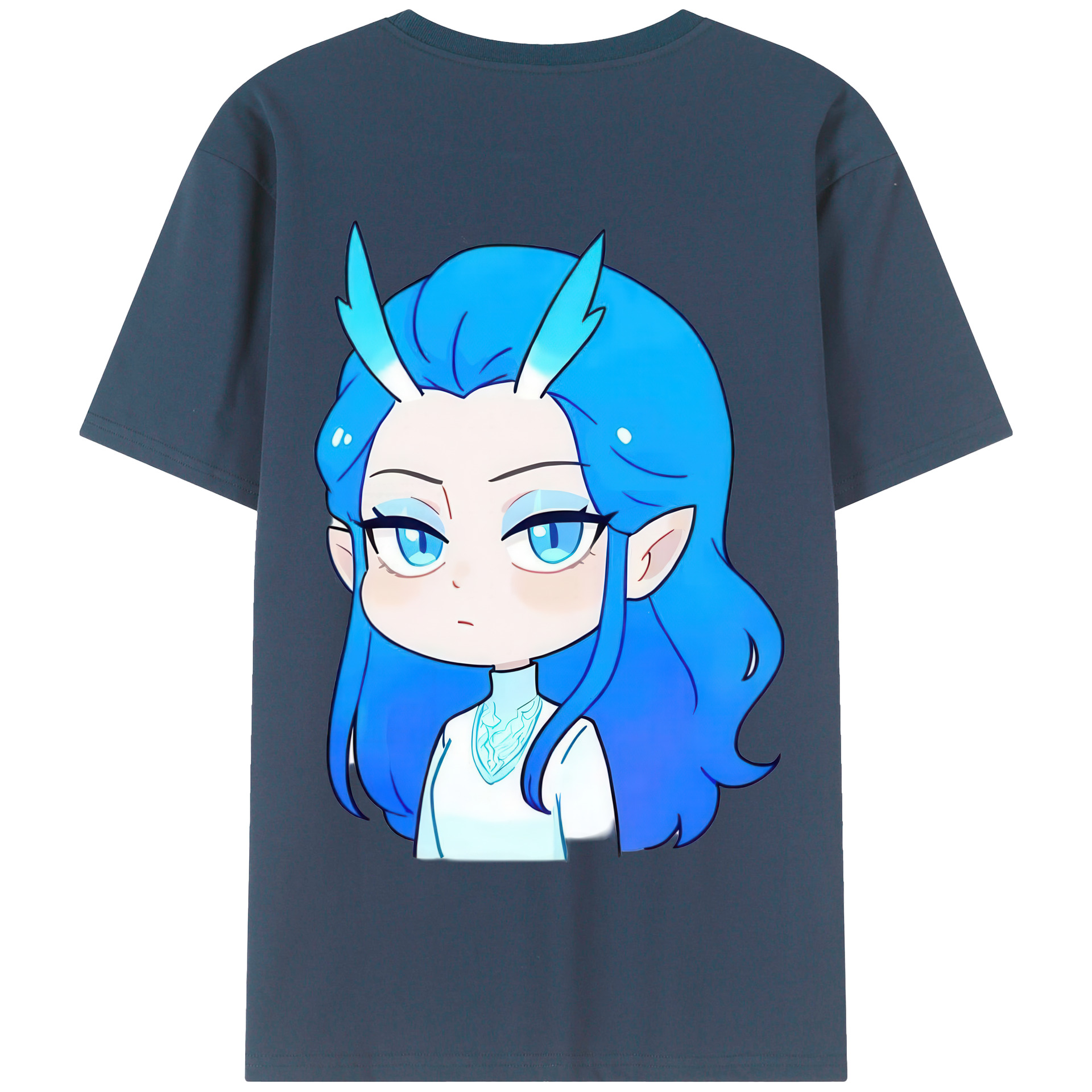 （画像用） Ne Zha 2 ナタ 魔童の大暴れ 綿100％半袖Tシャツ（背面プリント）