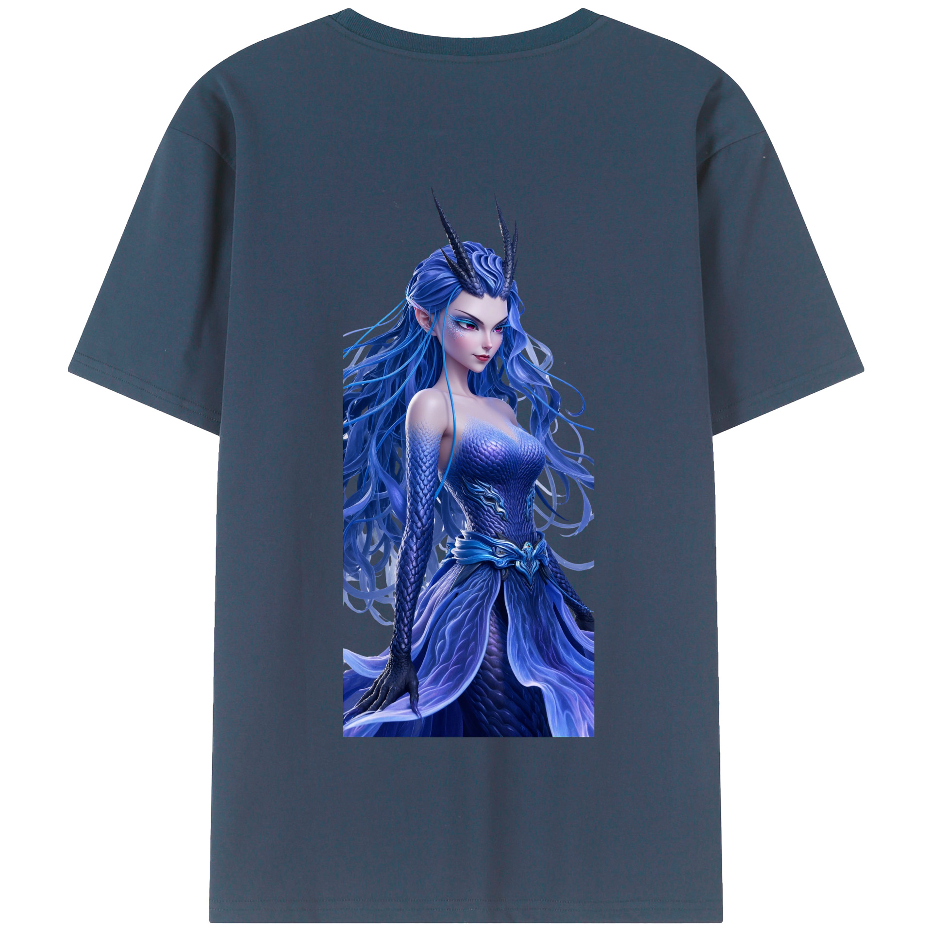 （画像用） Ne Zha 2 ナタ 魔童の大暴れ 綿100％半袖Tシャツ（背面プリント）