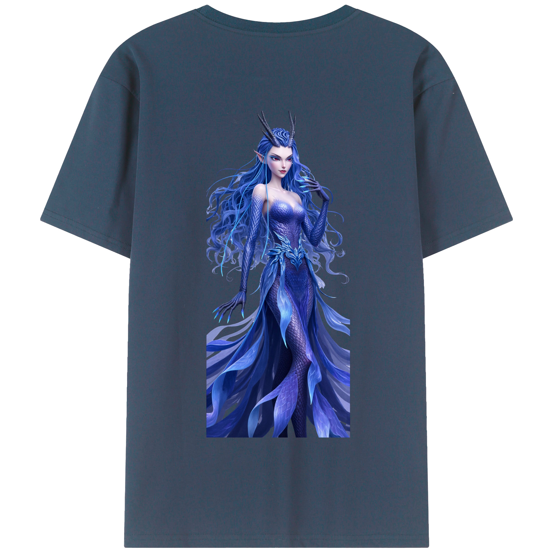 （画像用） Ne Zha 2 ナタ 魔童の大暴れ 綿100％半袖Tシャツ（背面プリント）