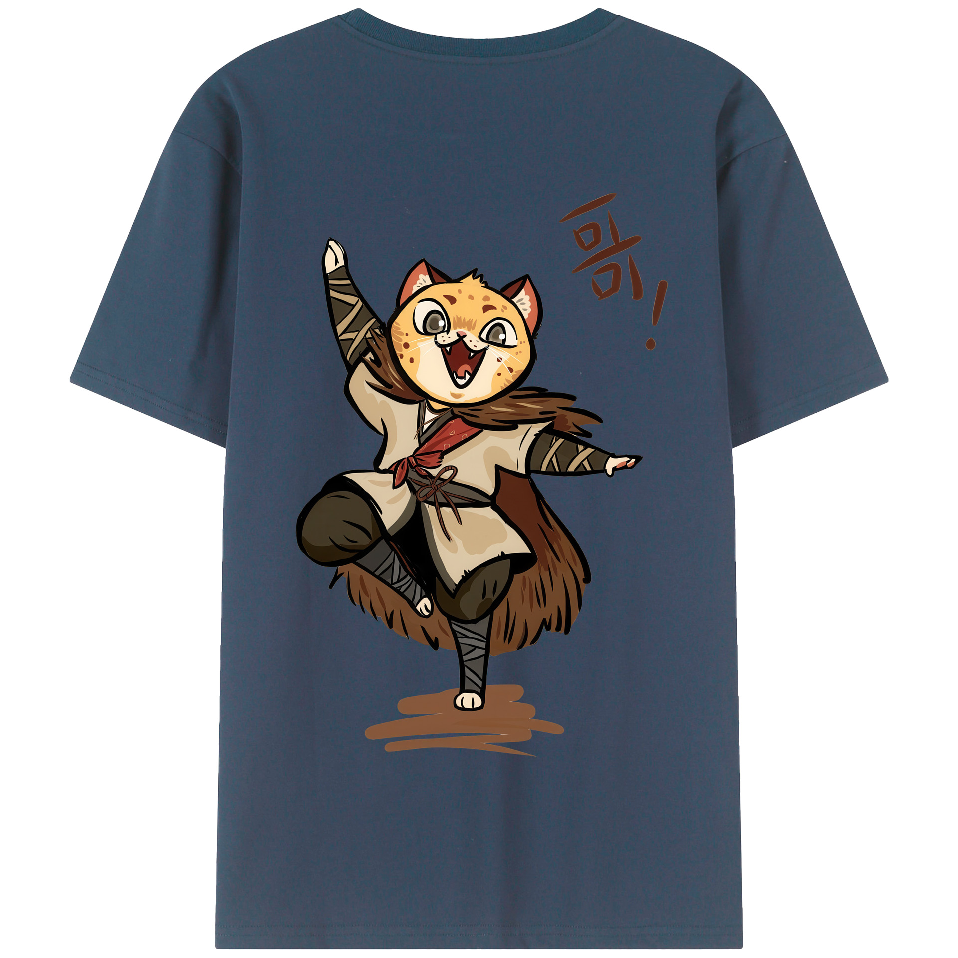 （画像用） Ne Zha 2 ナタ 魔童の大暴れ 綿100％半袖Tシャツ（背面プリント）