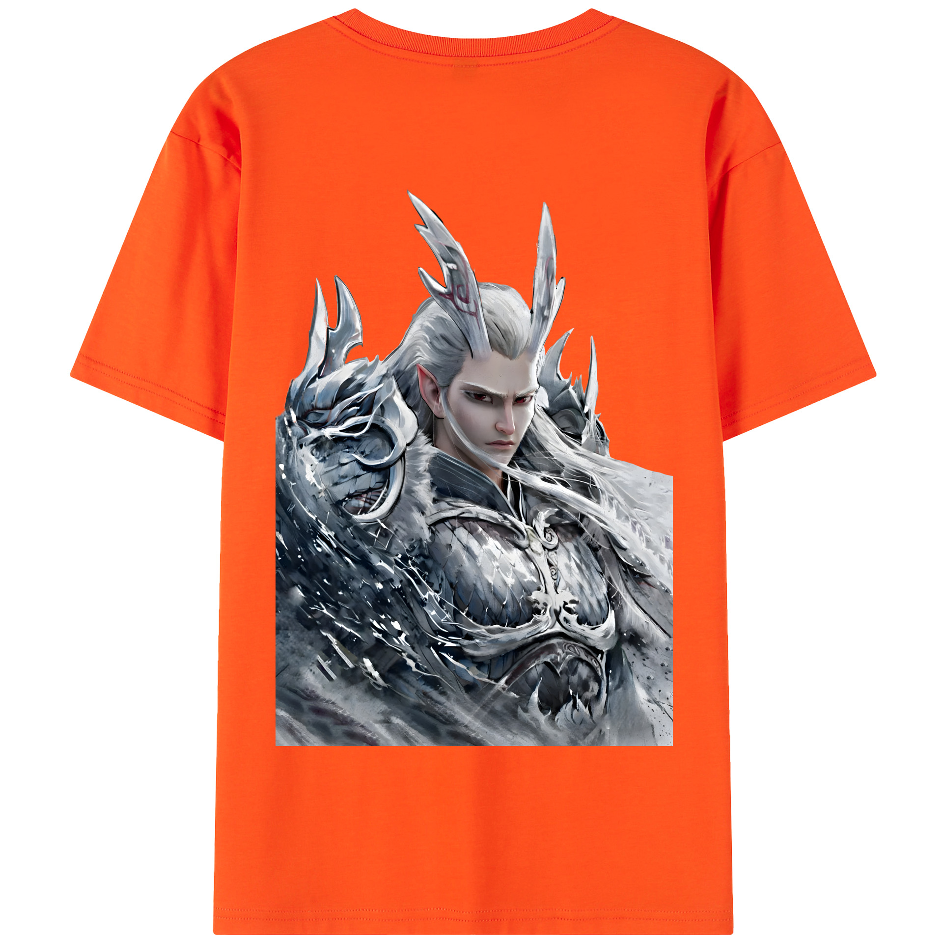 （画像用） Ne Zha 2 ナタ 魔童の大暴れ 綿100％半袖Tシャツ（背面プリント）