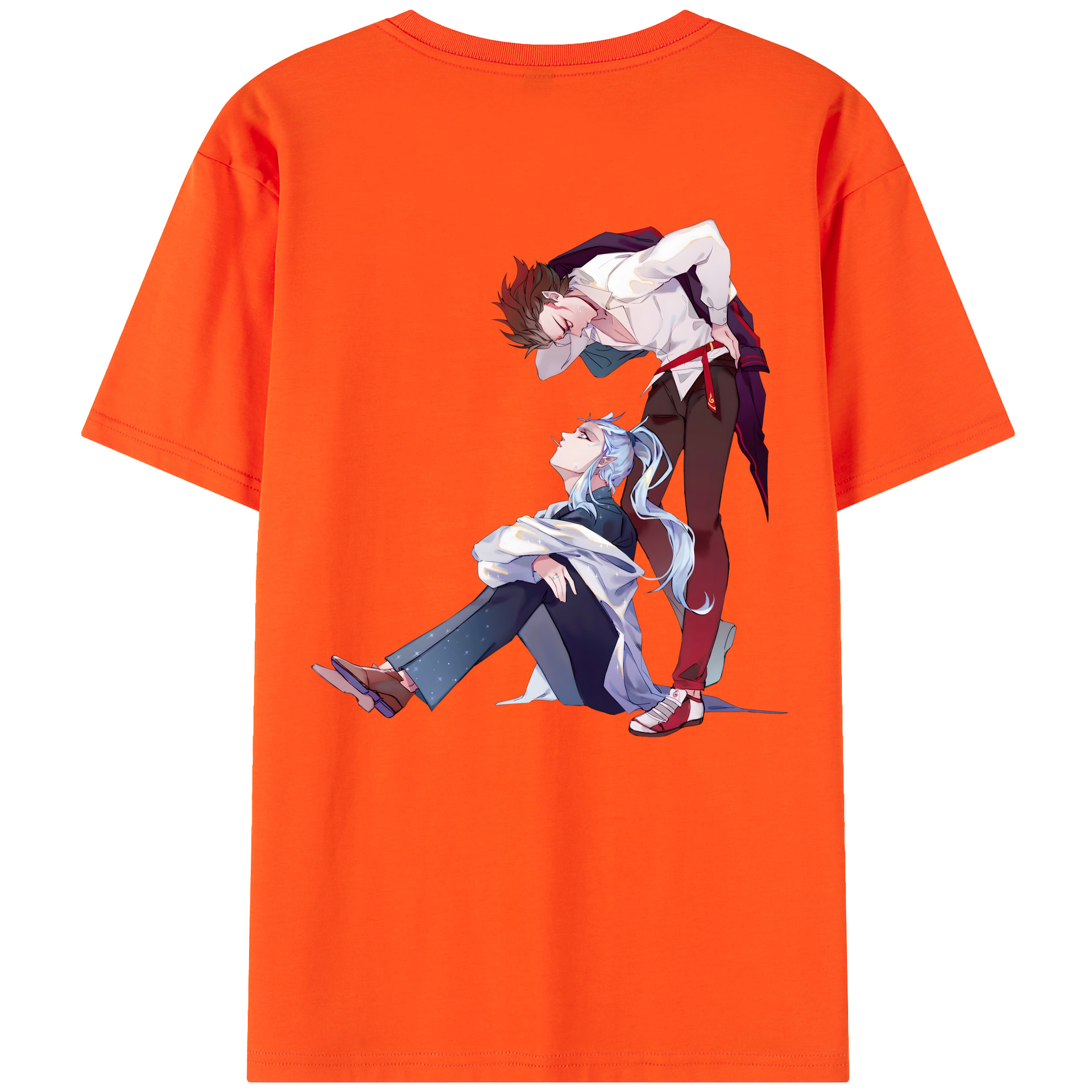 （画像用） Ne Zha 2 ナタ 魔童の大暴れ 綿100％半袖Tシャツ（背面プリント）