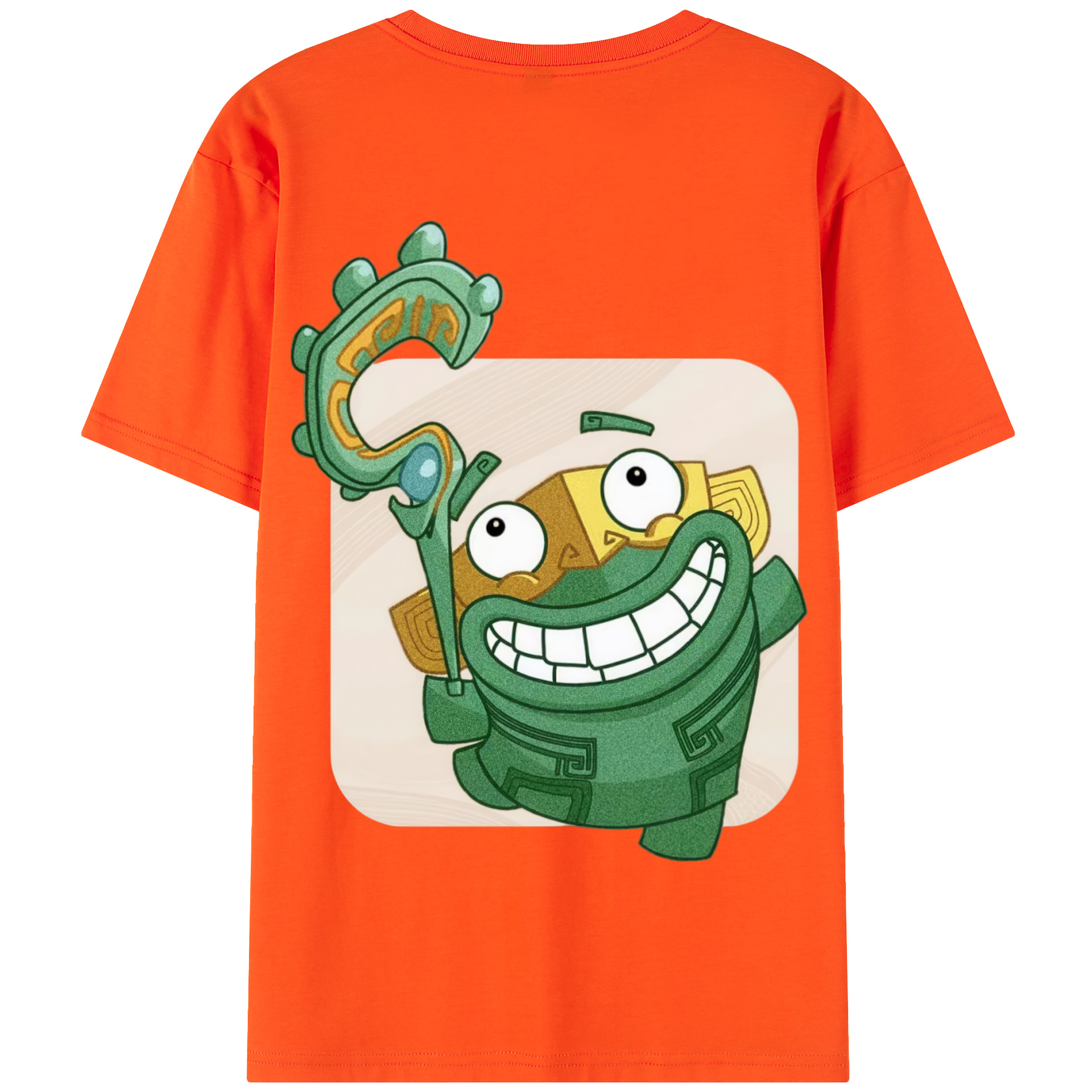 （画像用） Ne Zha 2 ナタ 魔童の大暴れ 綿100％半袖Tシャツ（背面プリント）