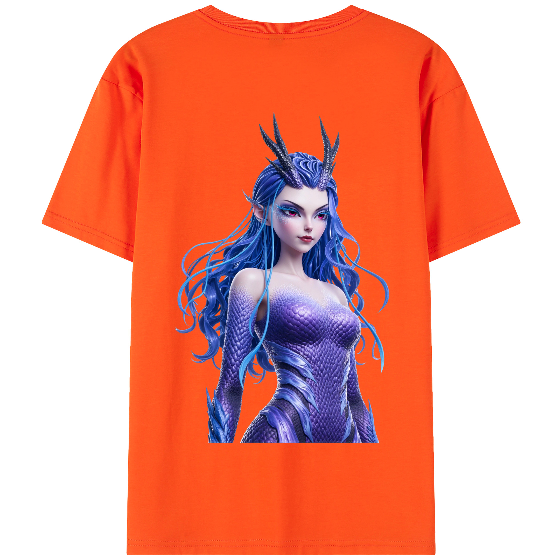 （画像用） Ne Zha 2 ナタ 魔童の大暴れ 綿100％半袖Tシャツ（背面プリント）