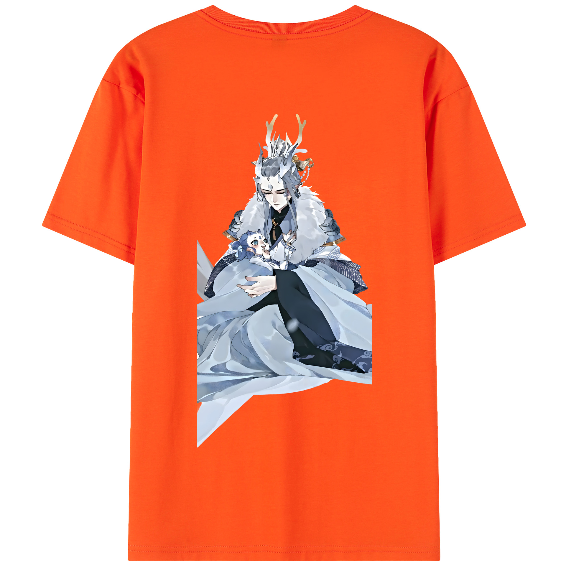 （画像用） Ne Zha 2 ナタ 魔童の大暴れ 綿100％半袖Tシャツ（背面プリント）